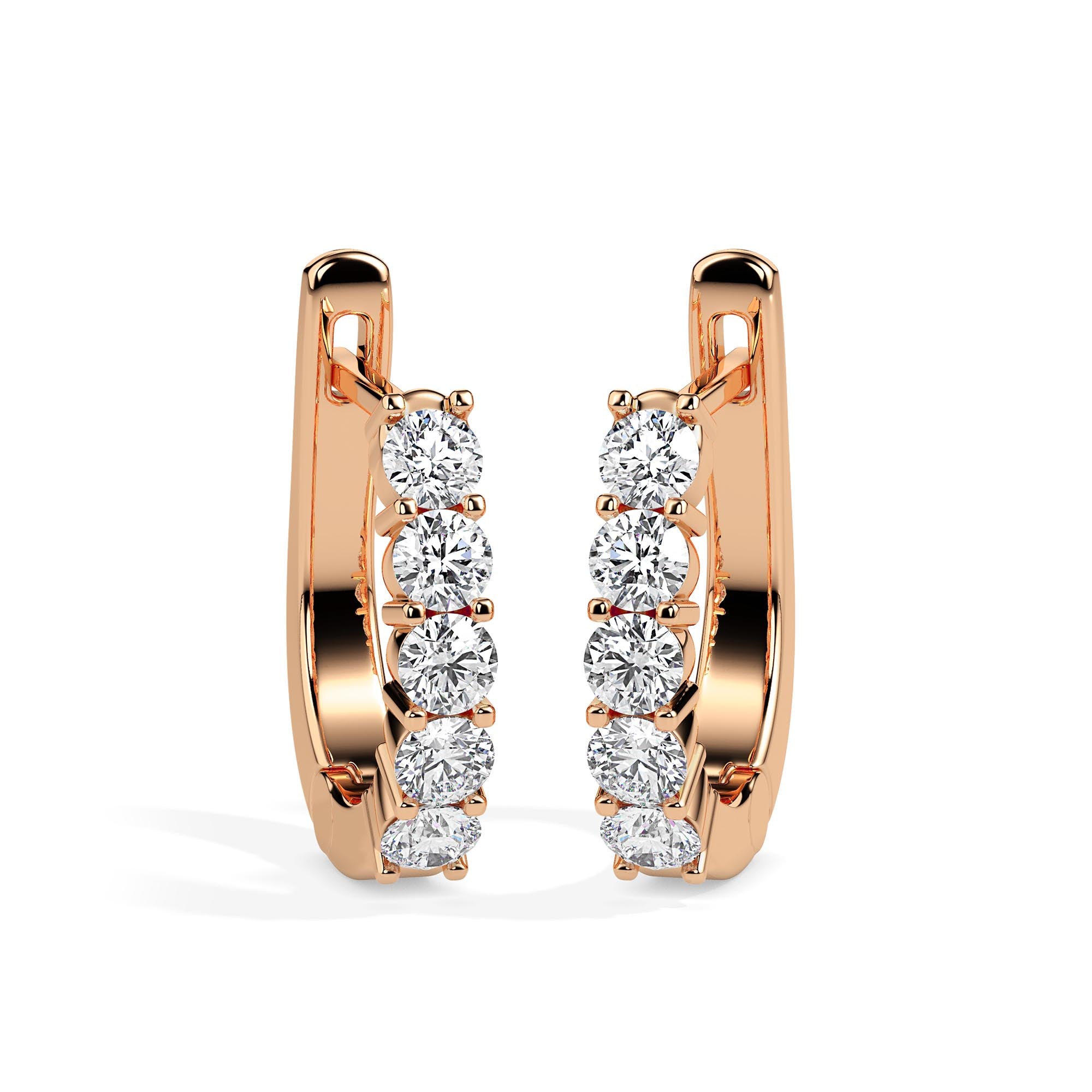 TASA Lumière White Gold Huggie Hoops - 17008