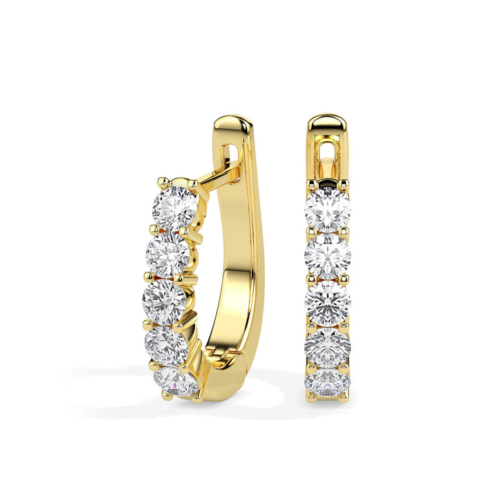 TASA Lumière White Gold Huggie Hoops - 17008