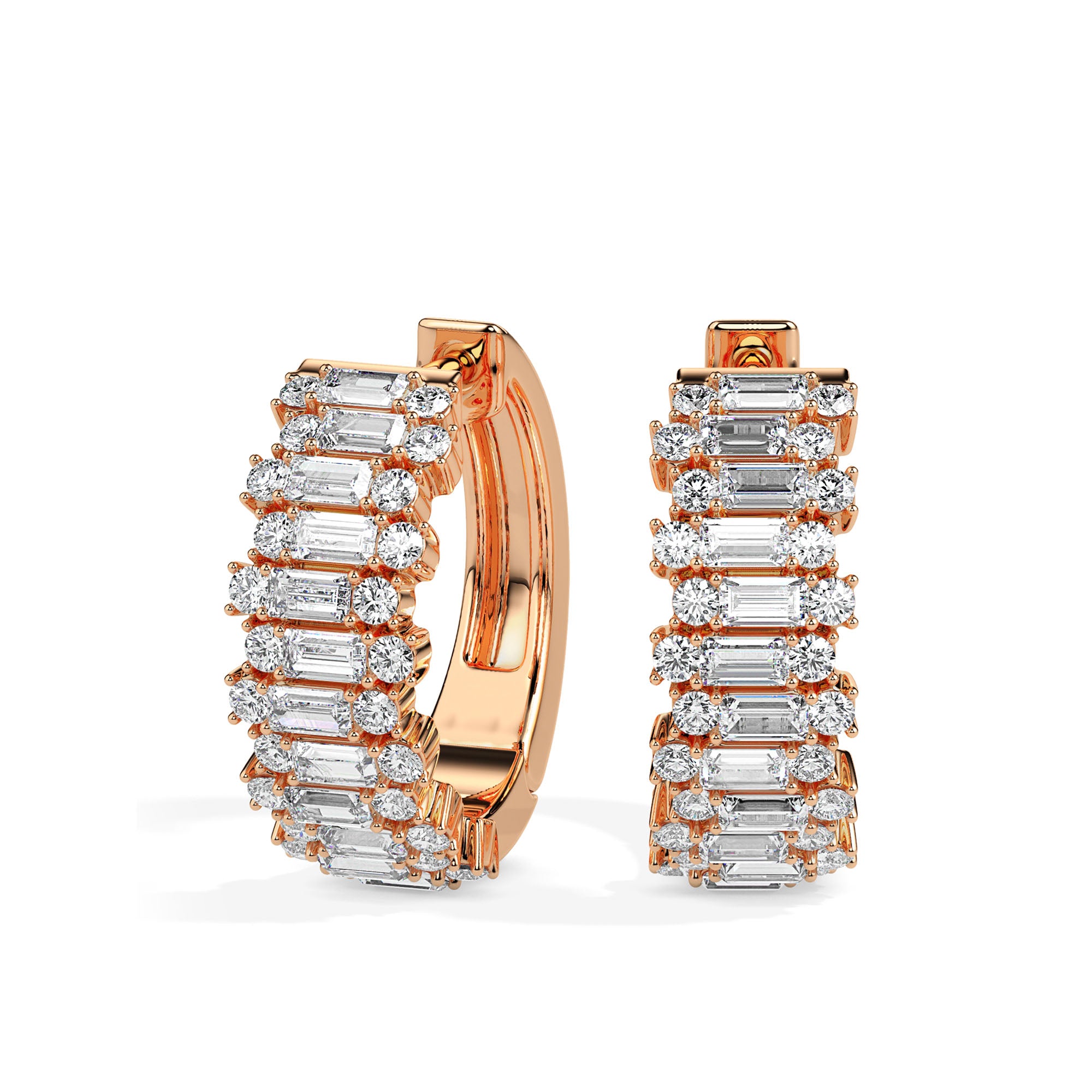 TASA Radiance Royale Baguette Hoops - 17013