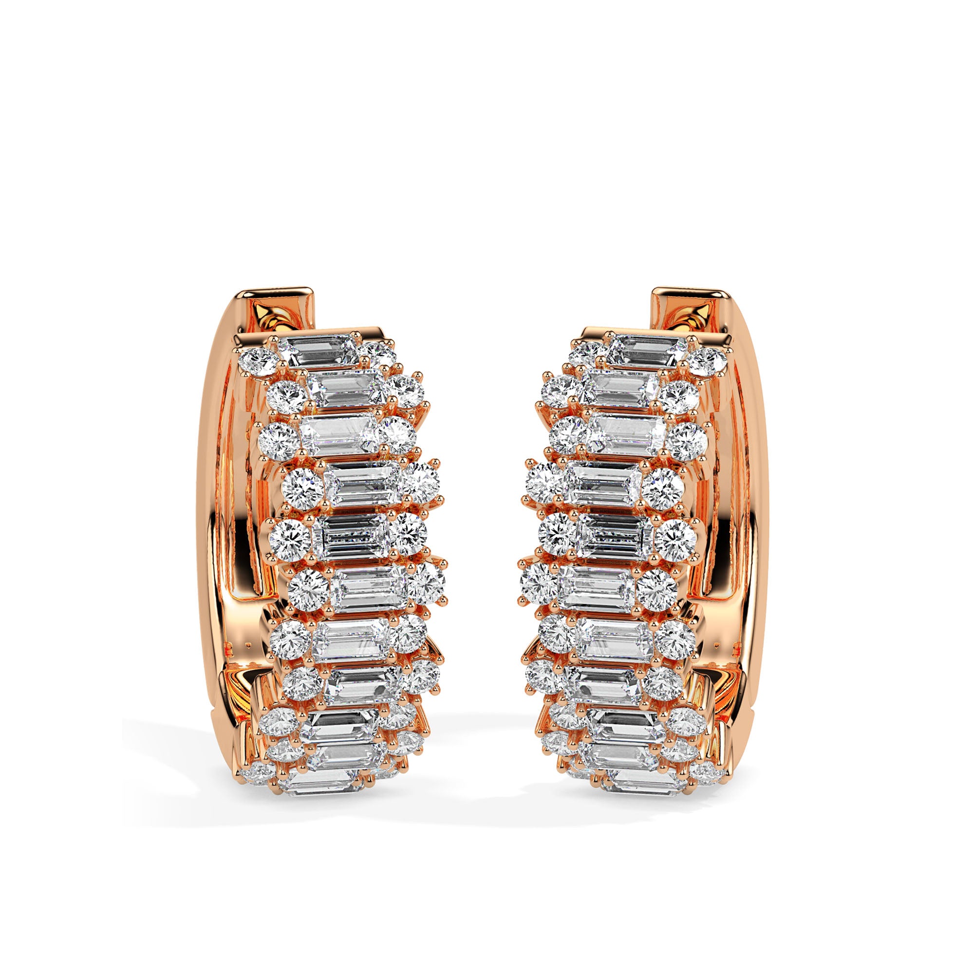 TASA Radiance Royale Baguette Hoops - 17013