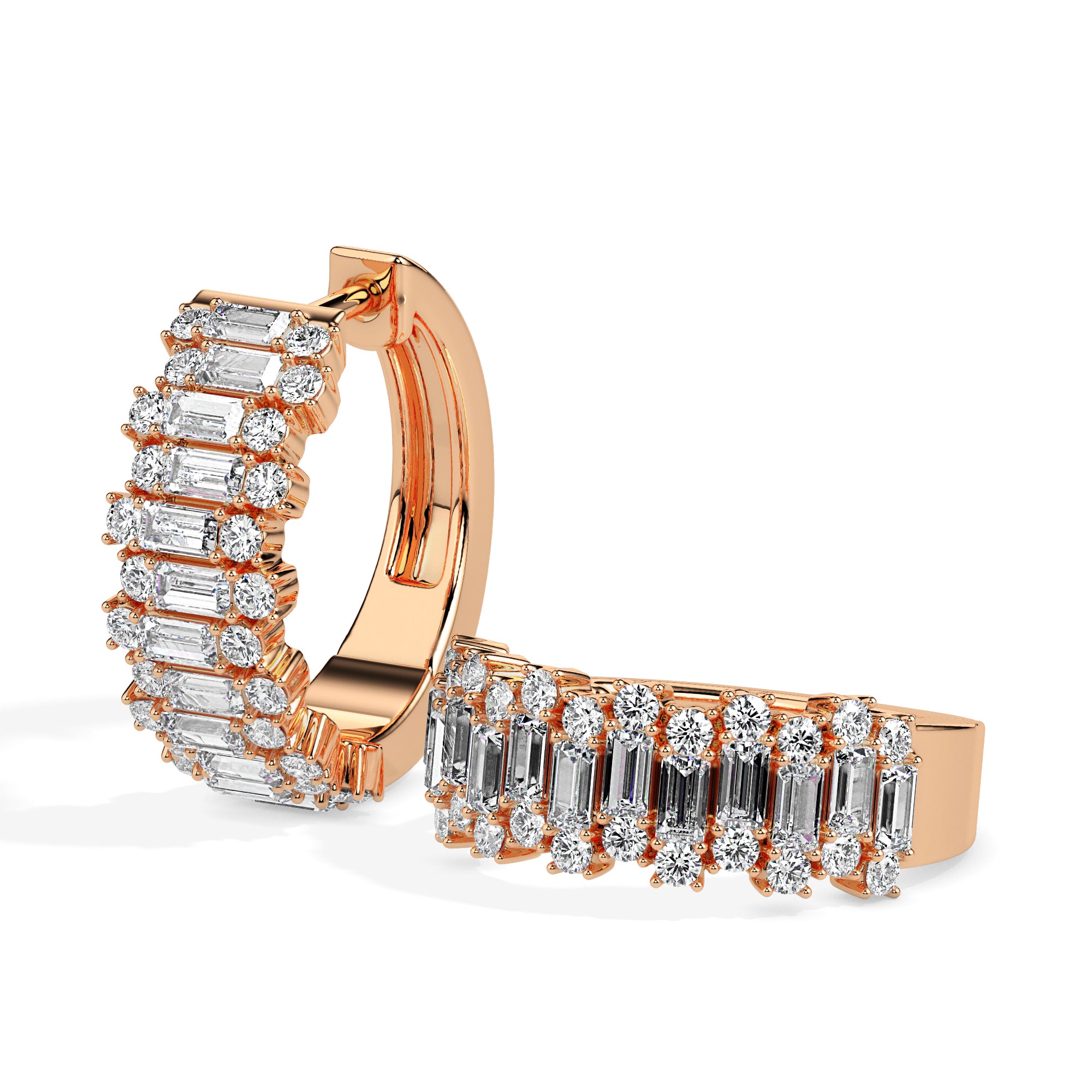 TASA Radiance Royale Baguette Hoops - 17013