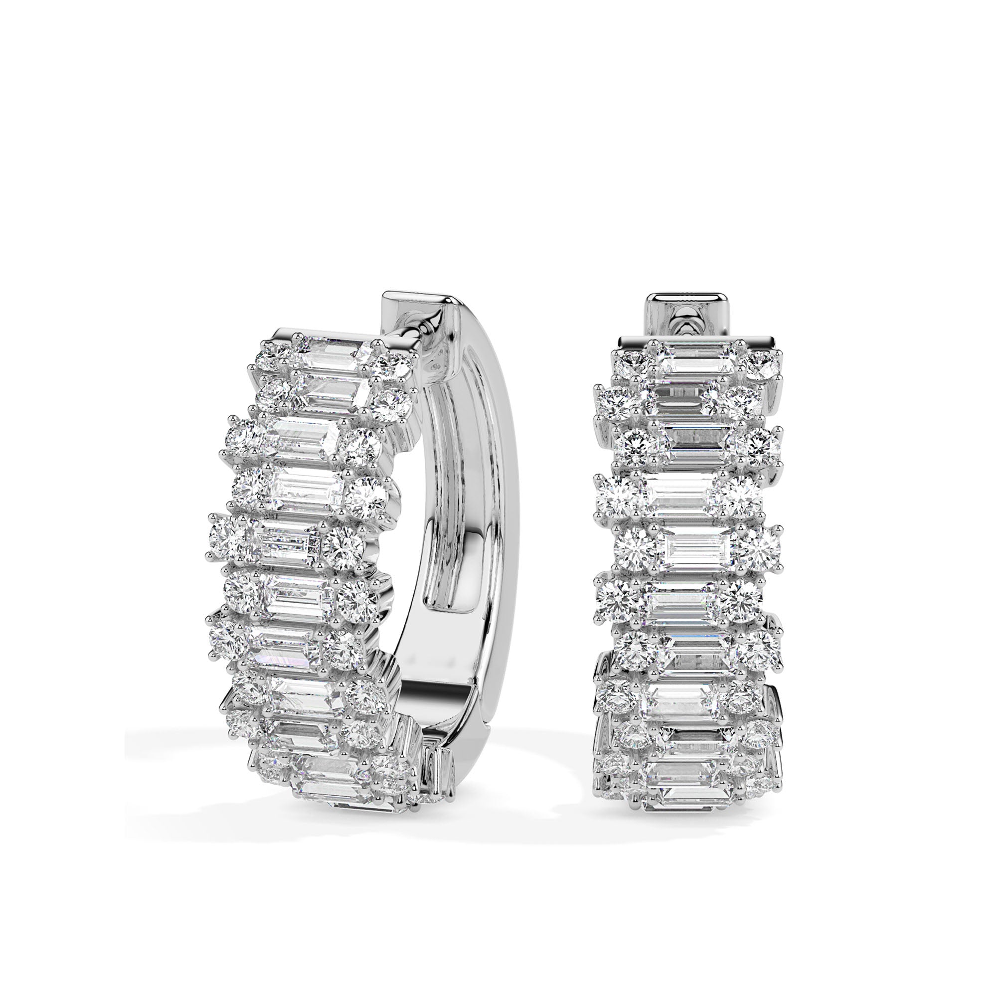 TASA Radiance Royale Baguette Hoops - 17013