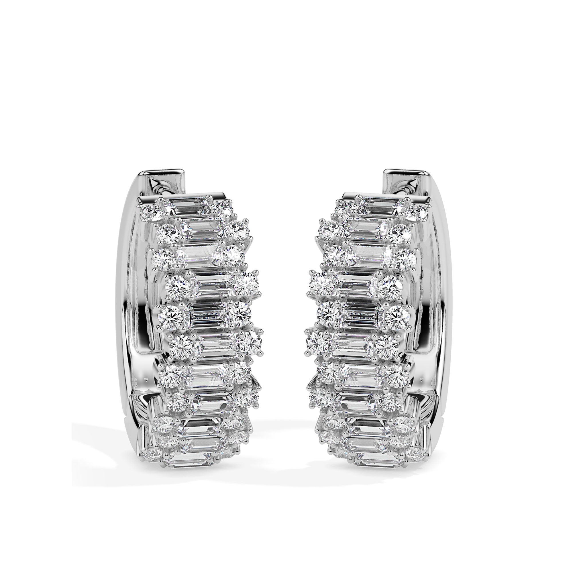 TASA Radiance Royale Baguette Hoops - 17013