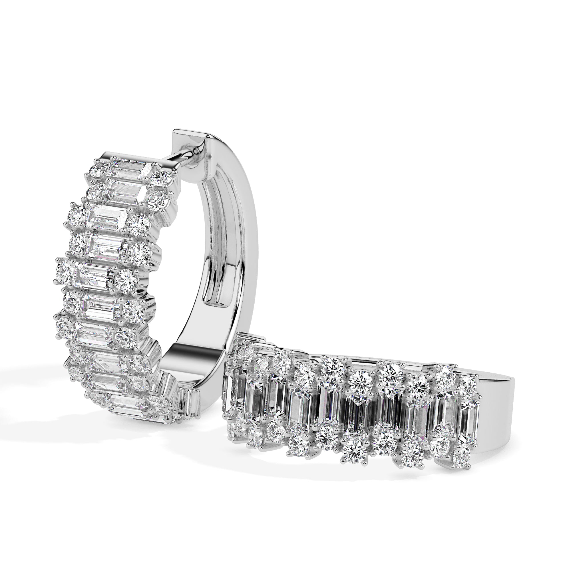 TASA Radiance Royale Baguette Hoops - 17013