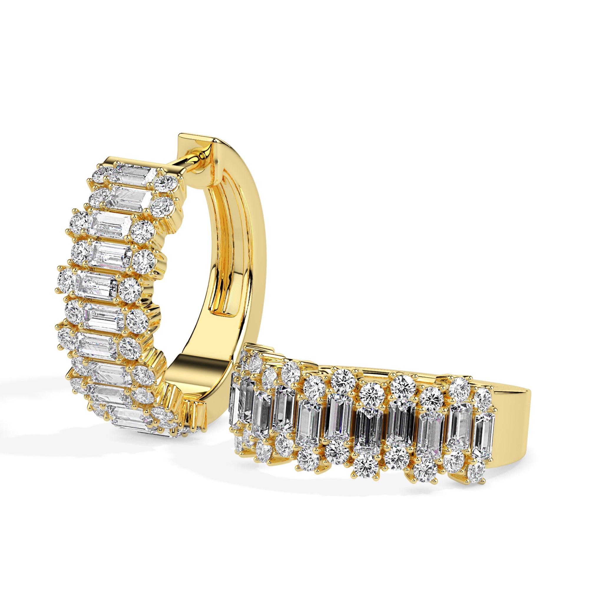 TASA Radiance Royale Baguette Hoops - 17013