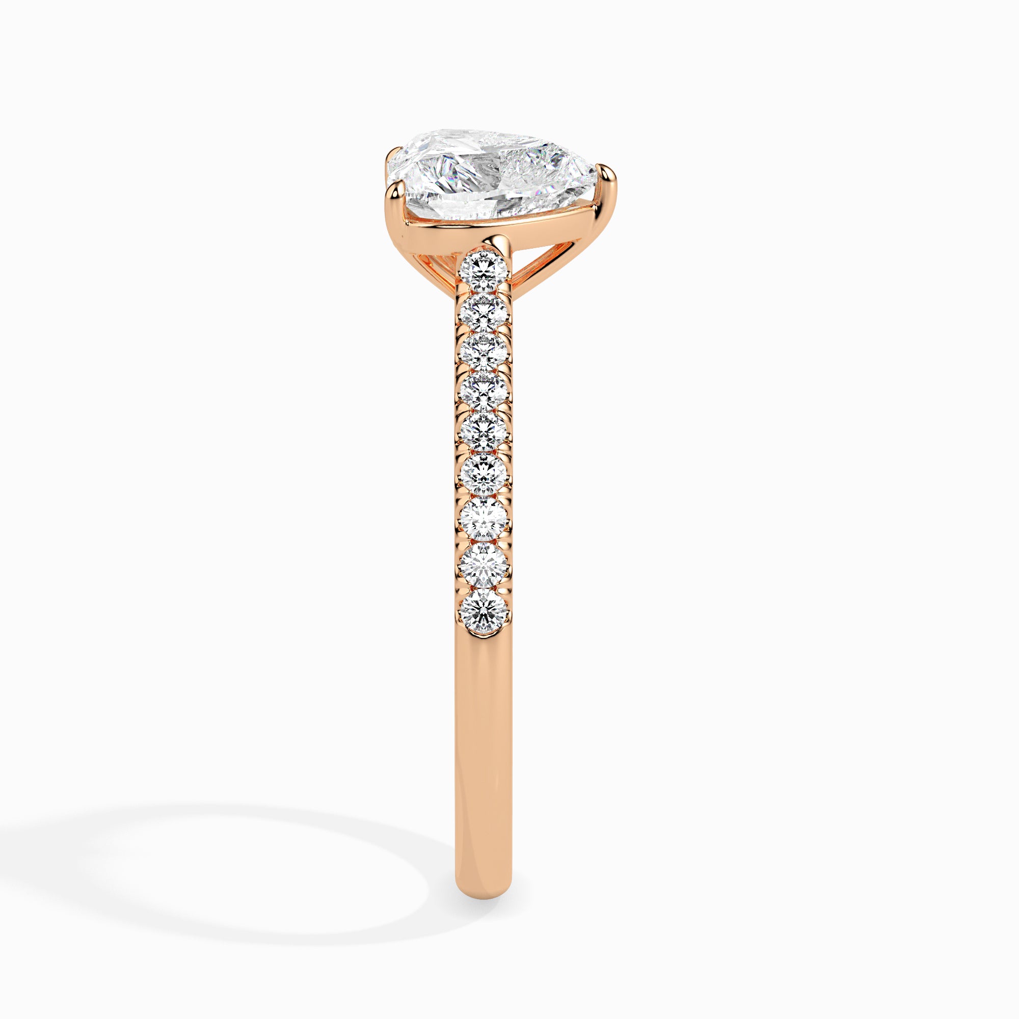 Carat Heart-Shaped Lab-Grown Diamond Halo Ring - 19018