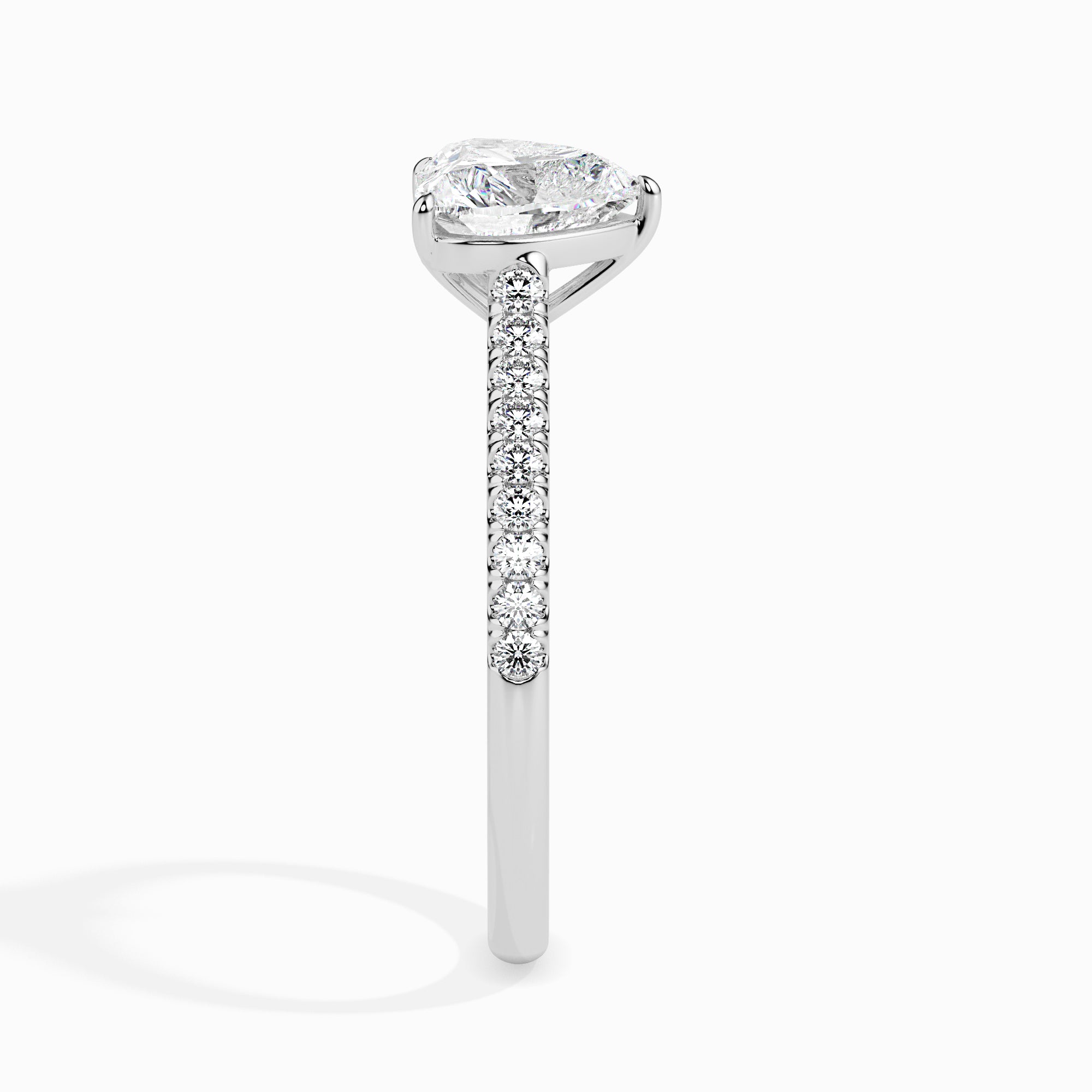 Carat Heart-Shaped Lab-Grown Diamond Halo Ring - 19018