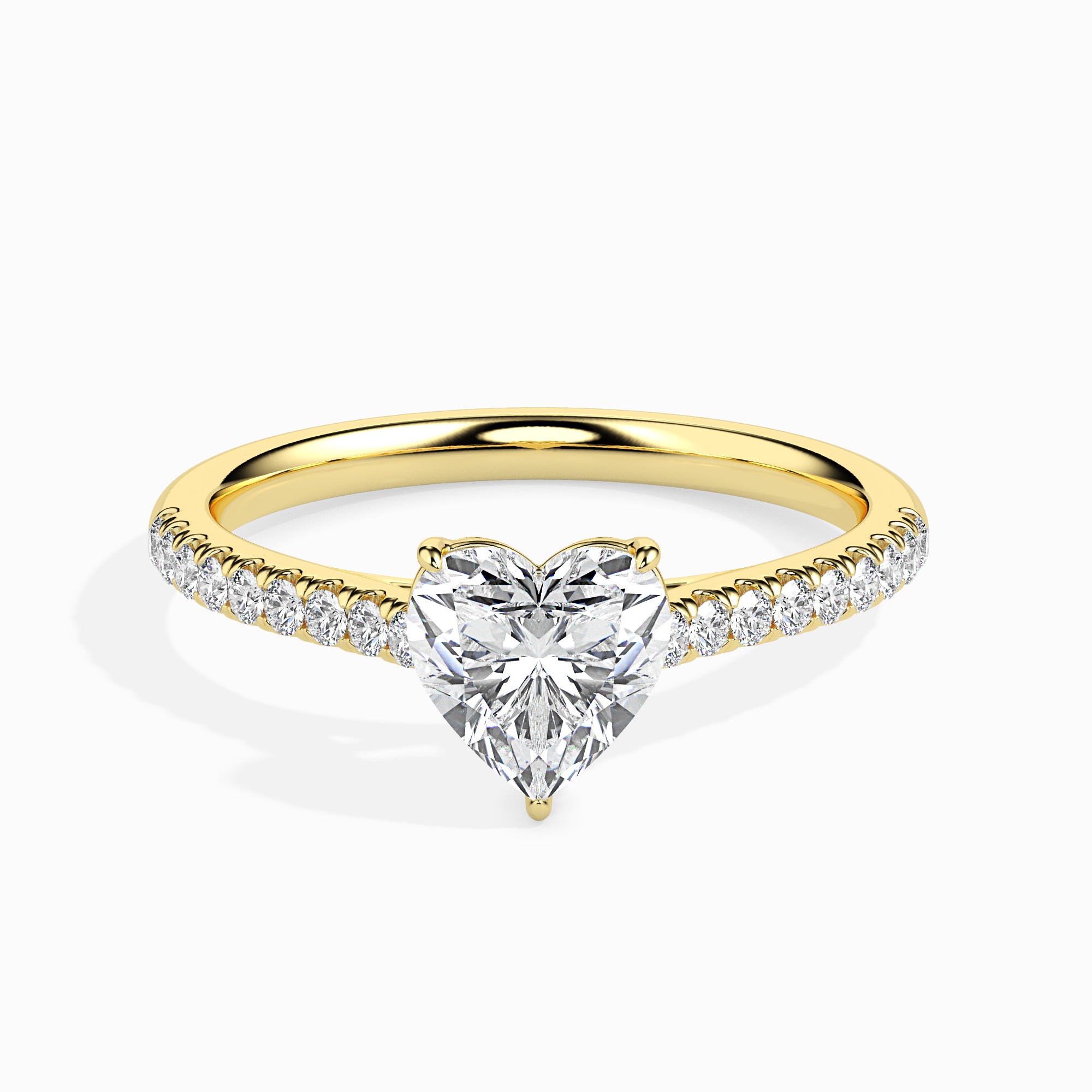Carat Heart-Shaped Lab-Grown Diamond Halo Ring - 19018