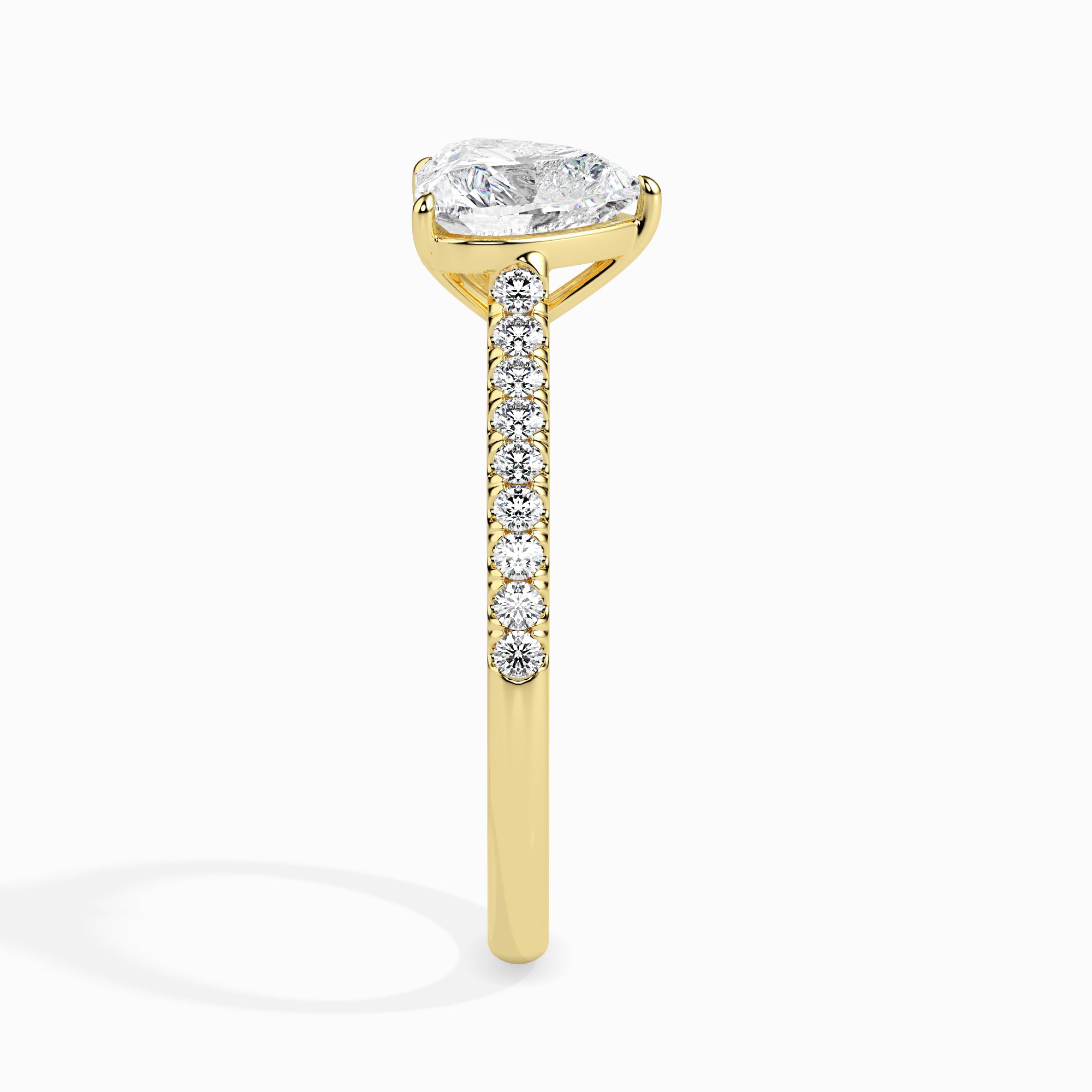 Carat Heart-Shaped Lab-Grown Diamond Halo Ring - 19018