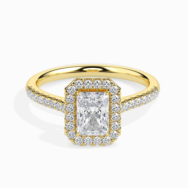 Radiant-Cut Halo Pavé Ring - 19037