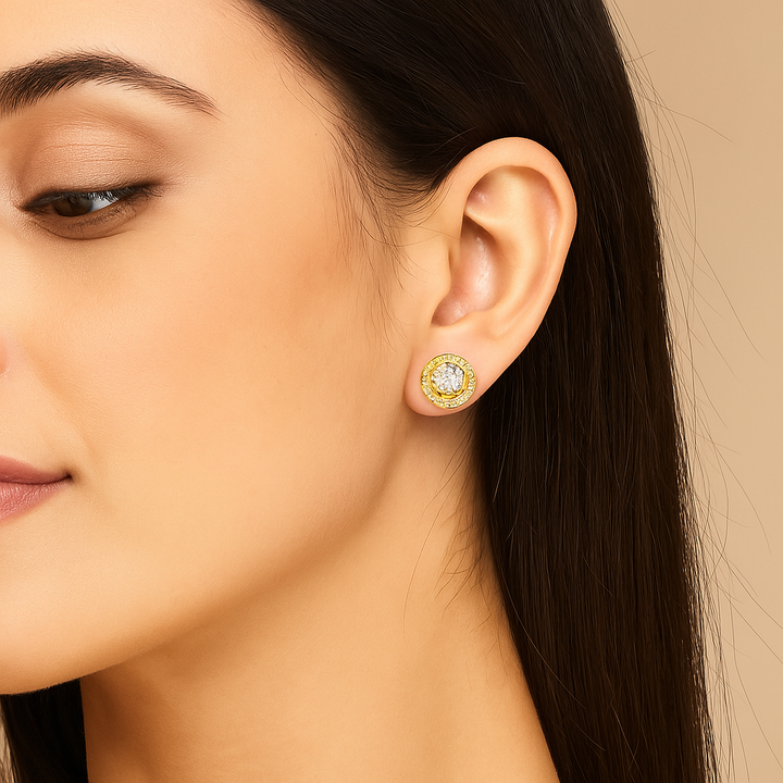 TASA “Lunara Swirl” Diamond Studs - 16010