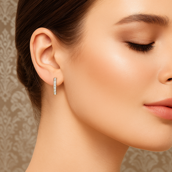 TASA Eternal Glow Diamond Hoops - 17002