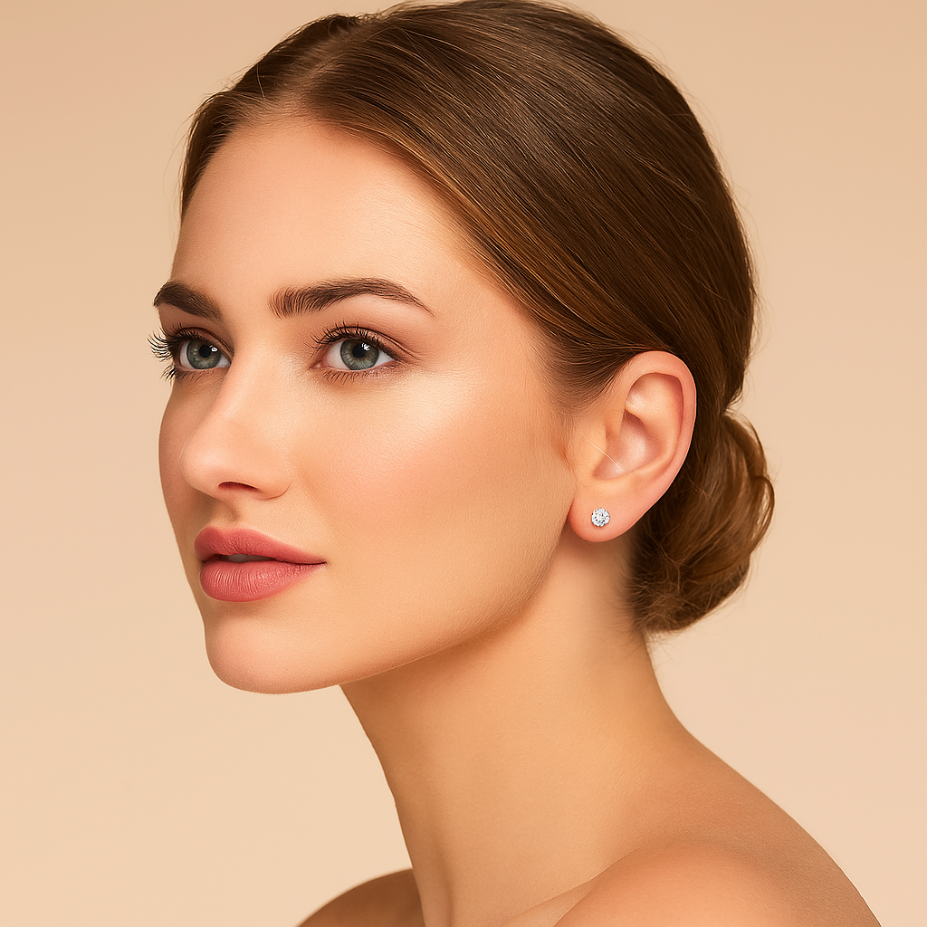 TASA “Lustre Whisper” Oval Diamond Studs - 16038