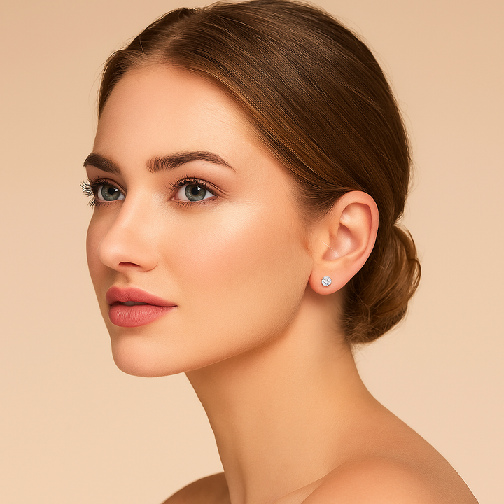 TASA “Lustre Whisper” Oval Diamond Studs - 16038