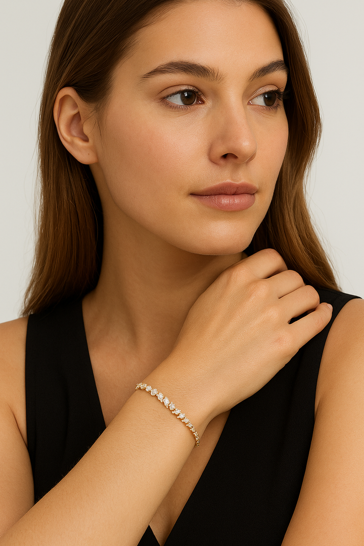 Tasa Elowen Cascade Diamond Line Bracelet - GLBR-0020