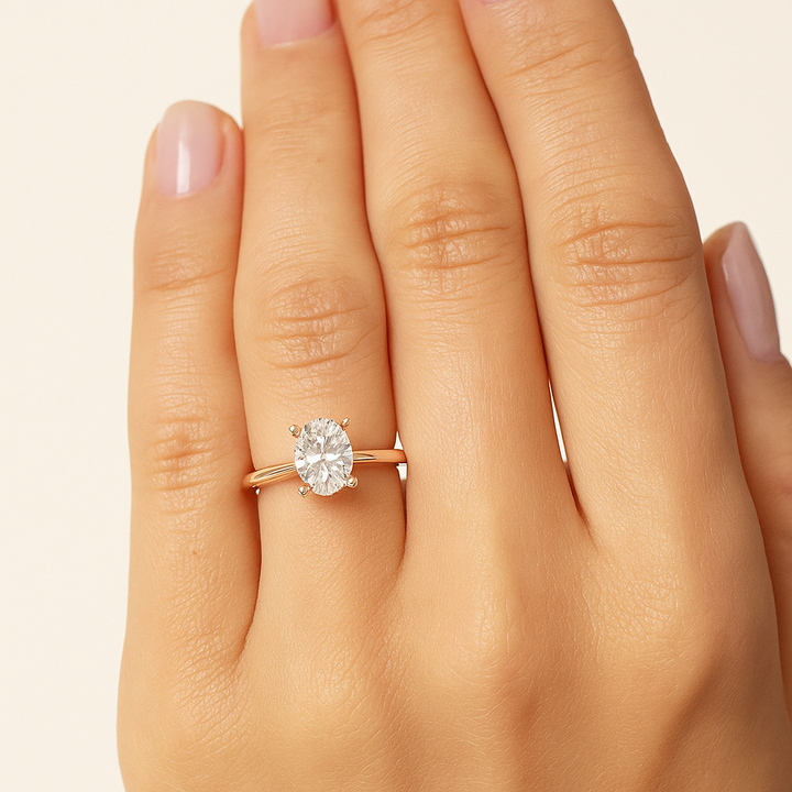 Solene Oval Solitaire Ring - 0016
