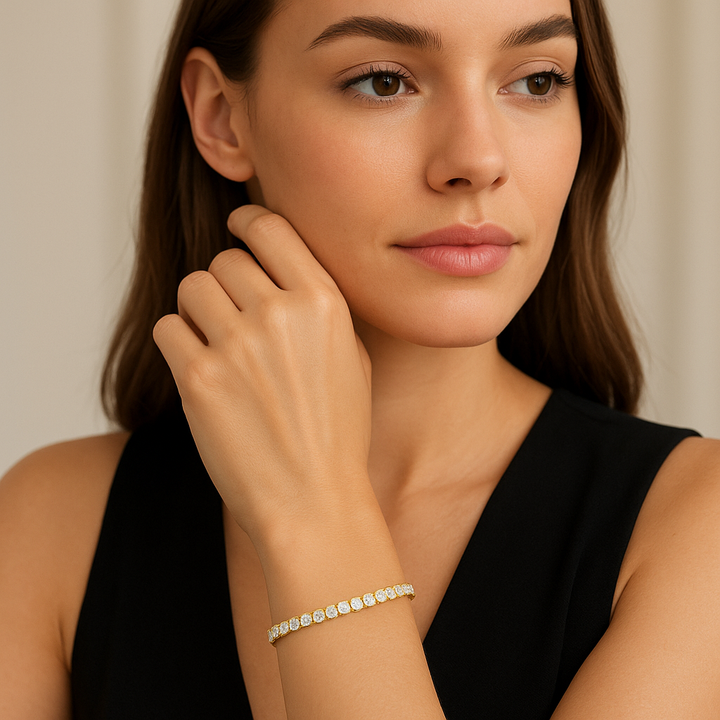 Tasa Aurelia Classic Diamond Line Bracelet - GLBR-0010