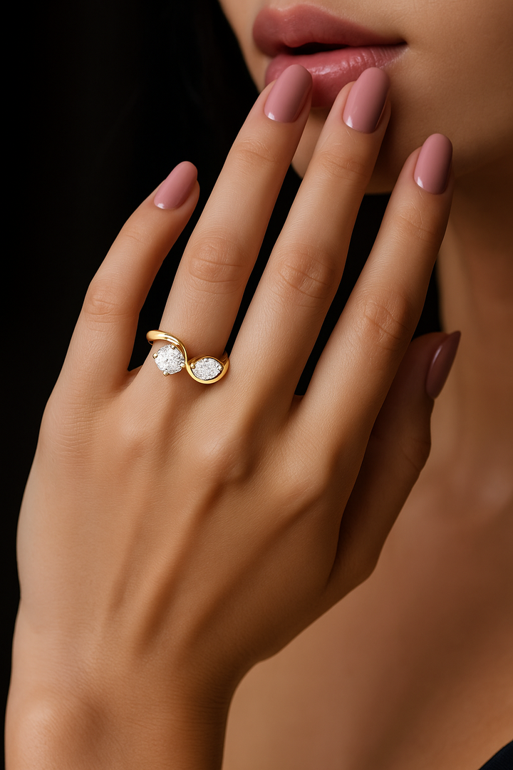 Tasa “Toi et Moi” Crossover Ring -2207