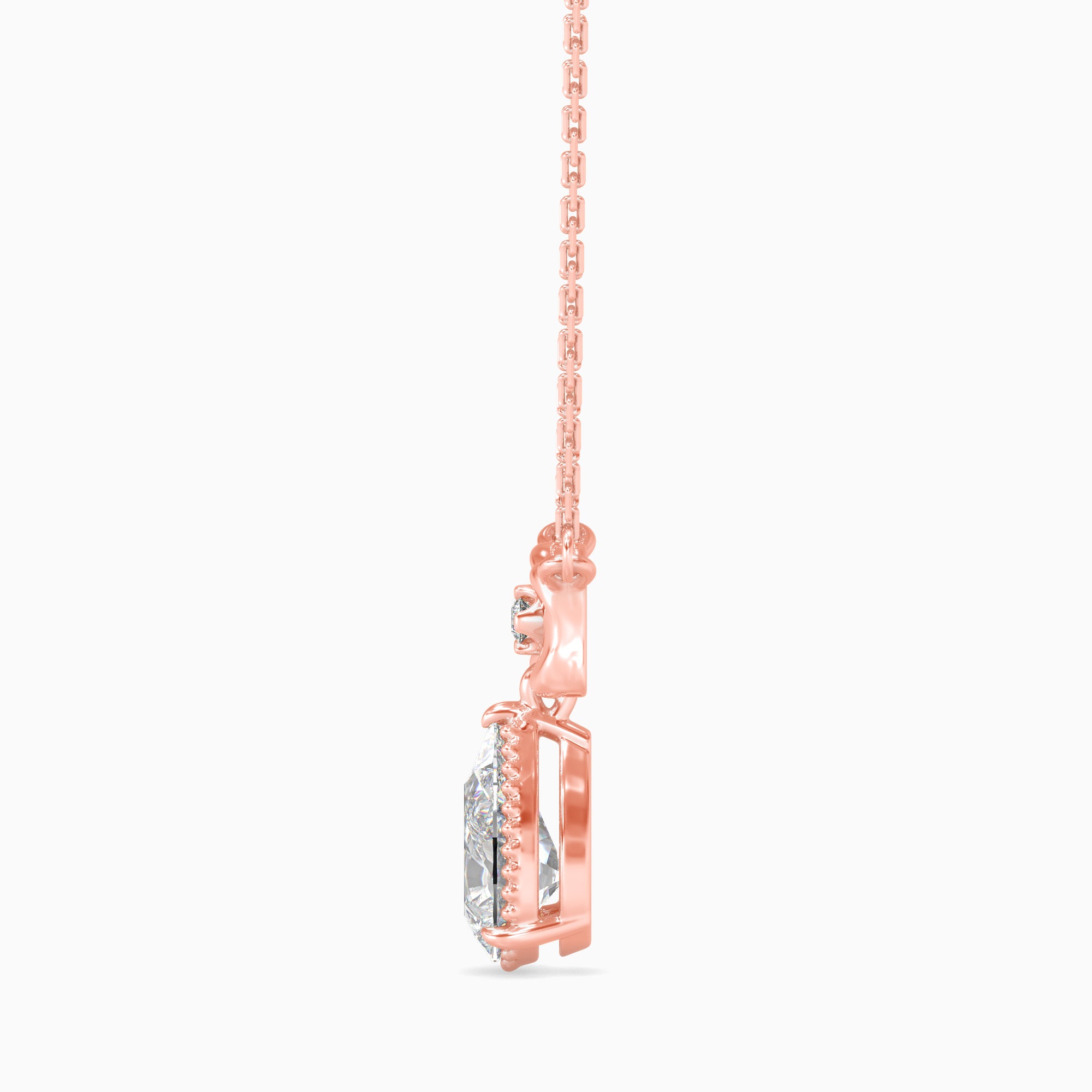 Tasa  Bow & Pear Diamond Drop Pendant - 15021