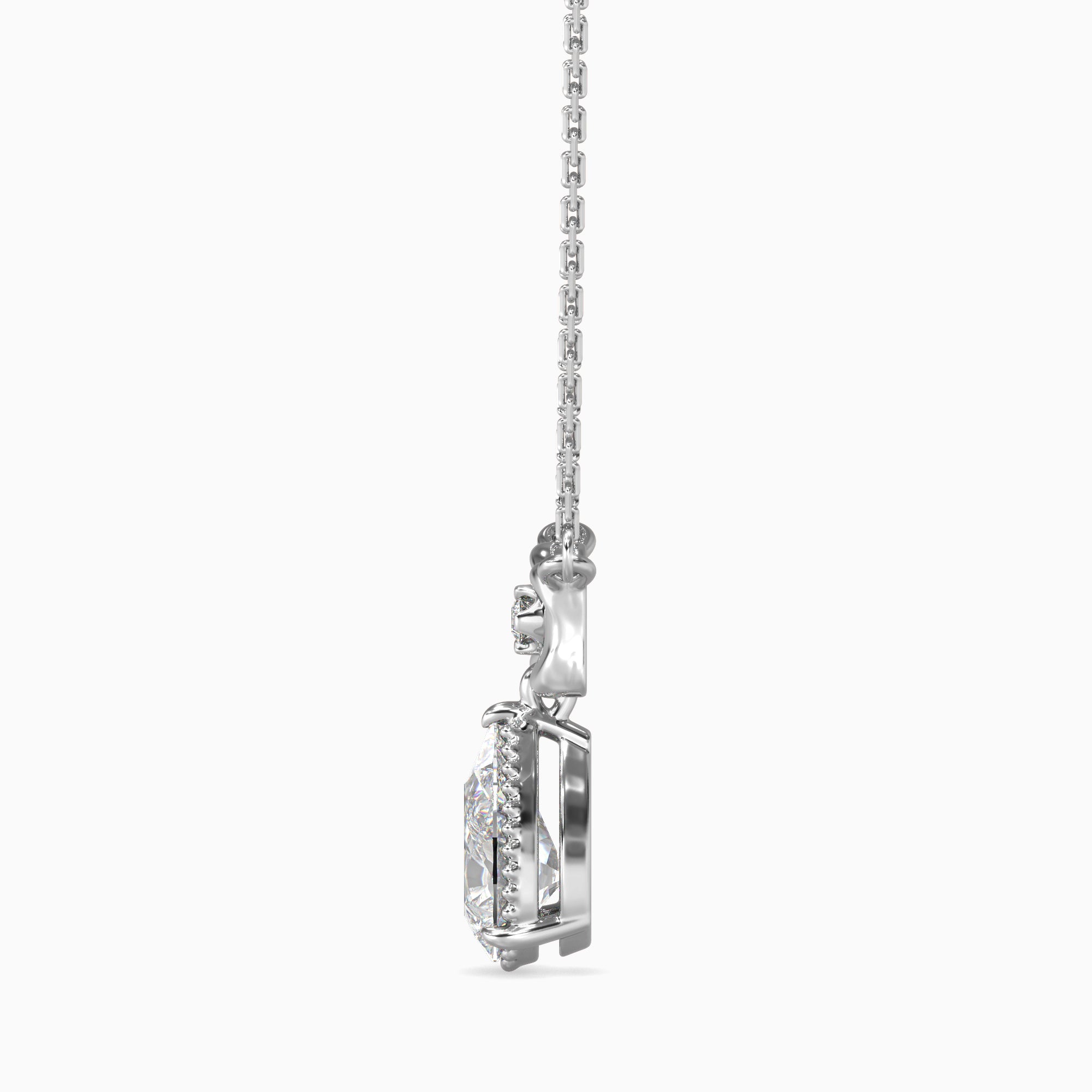Tasa  Bow & Pear Diamond Drop Pendant - 15021