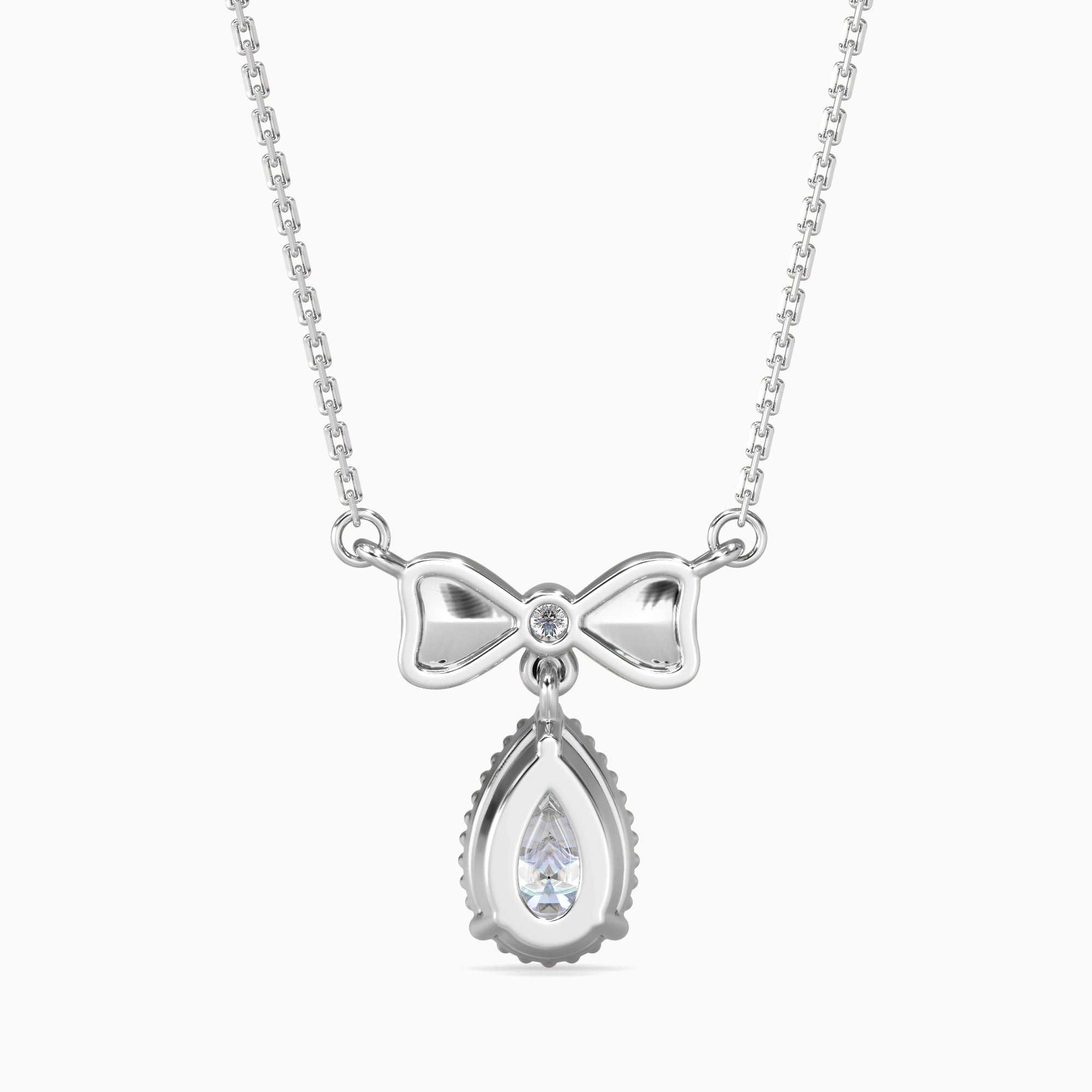 Tasa  Bow & Pear Diamond Drop Pendant - 15021