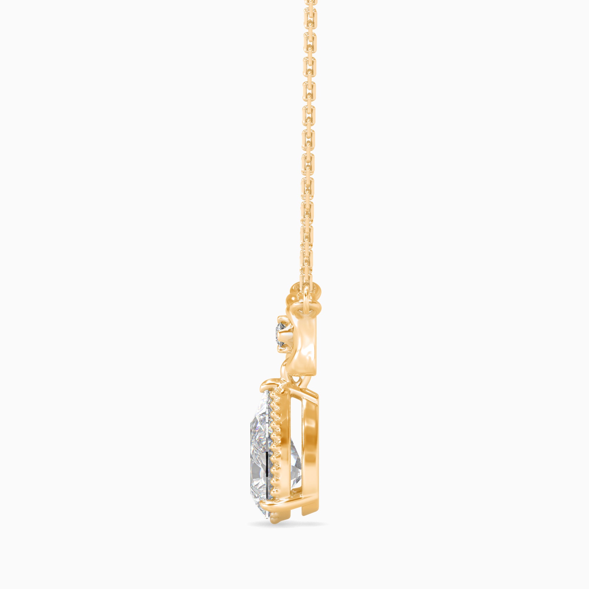 Tasa  Bow & Pear Diamond Drop Pendant - 15021