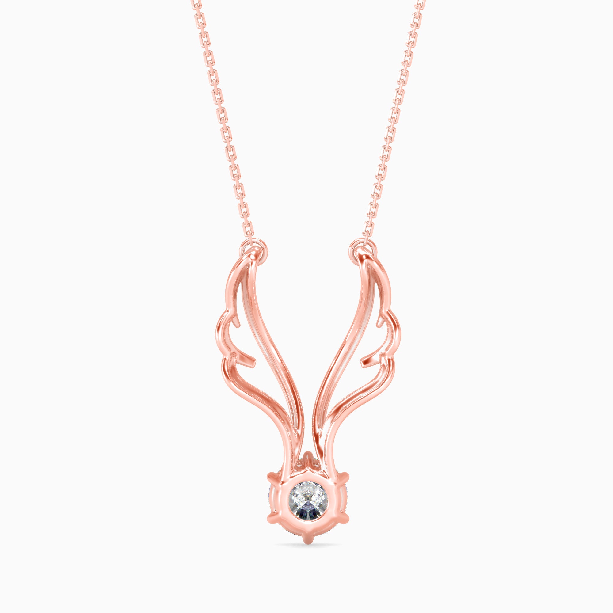 Tasa Diamonds – Flame-Inspired Solitaire Diamond Pendant - 15024