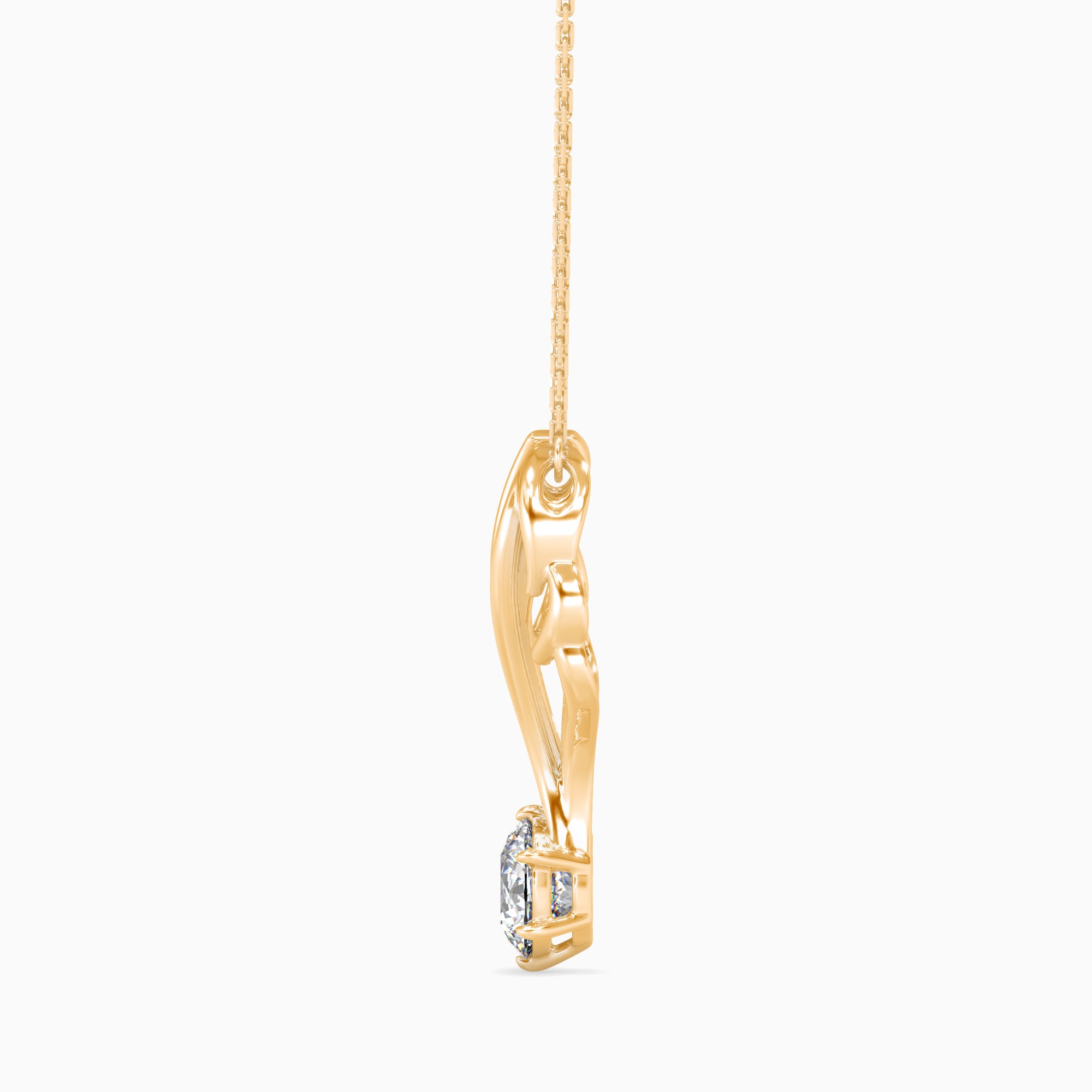 Tasa Diamonds – Flame-Inspired Solitaire Diamond Pendant - 15024