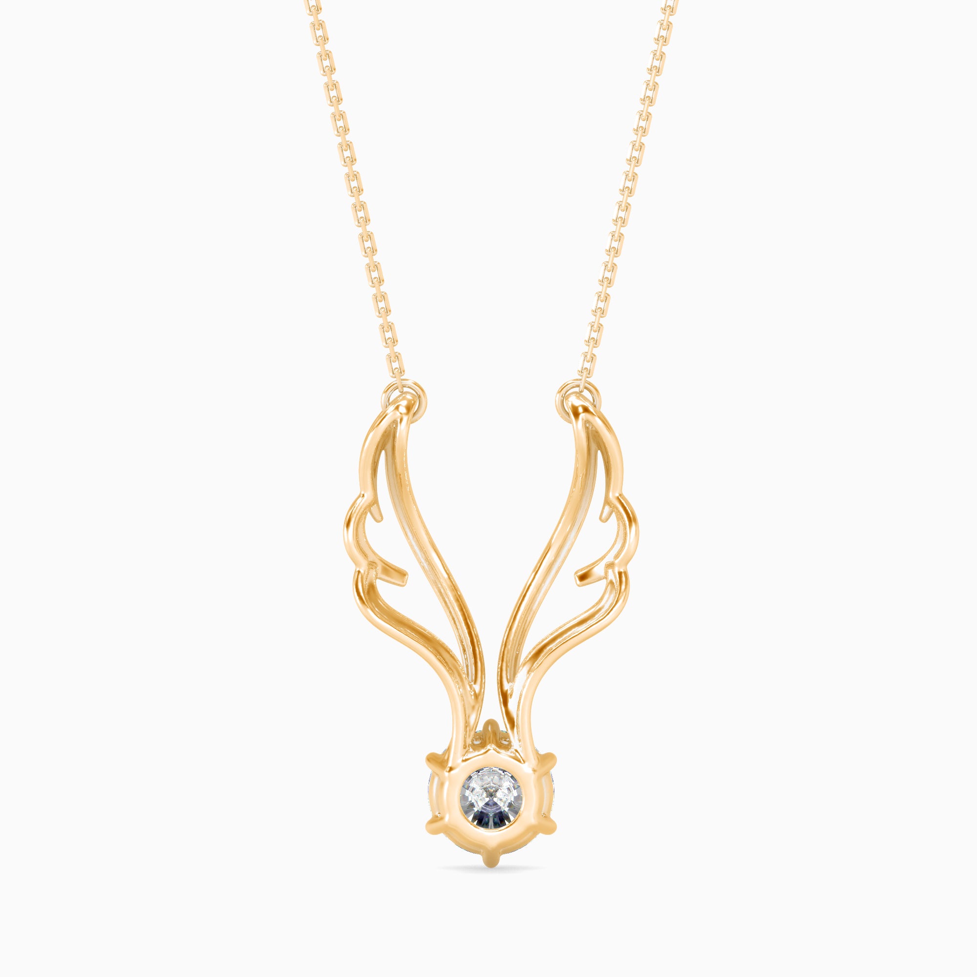 Tasa Diamonds – Flame-Inspired Solitaire Diamond Pendant - 15024