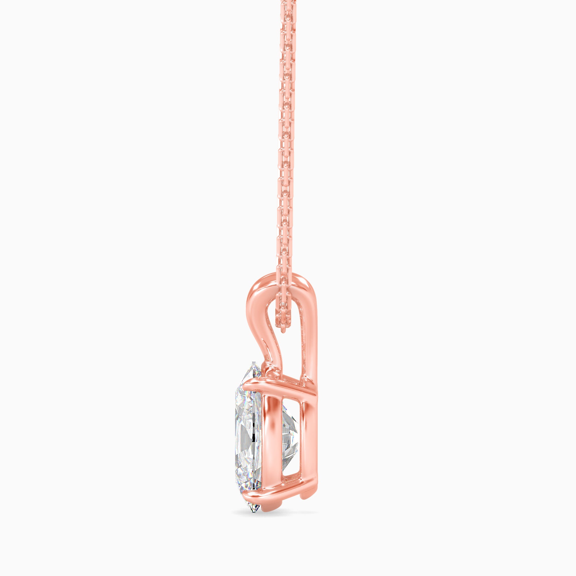 Tasa  Oval Solitaire Diamond Pendant - 15038