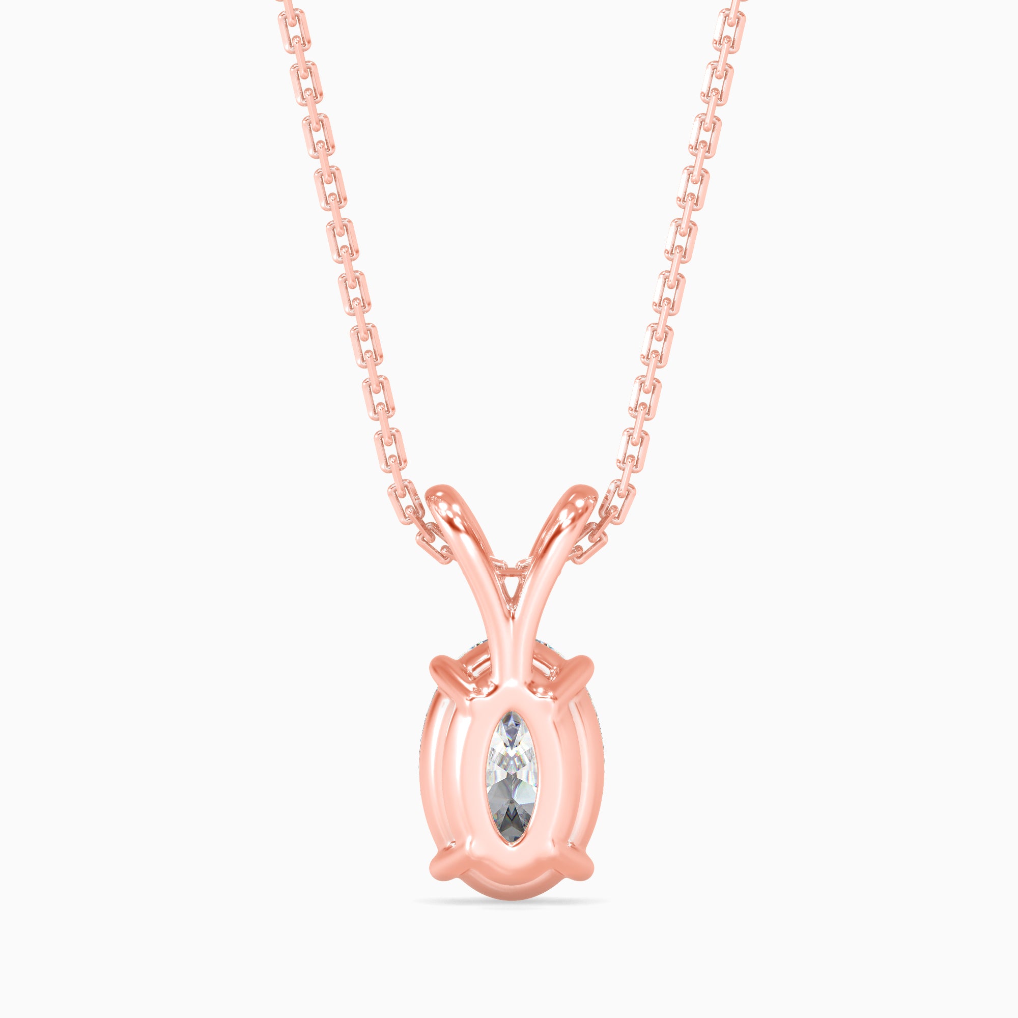 Tasa  Oval Solitaire Diamond Pendant - 15038