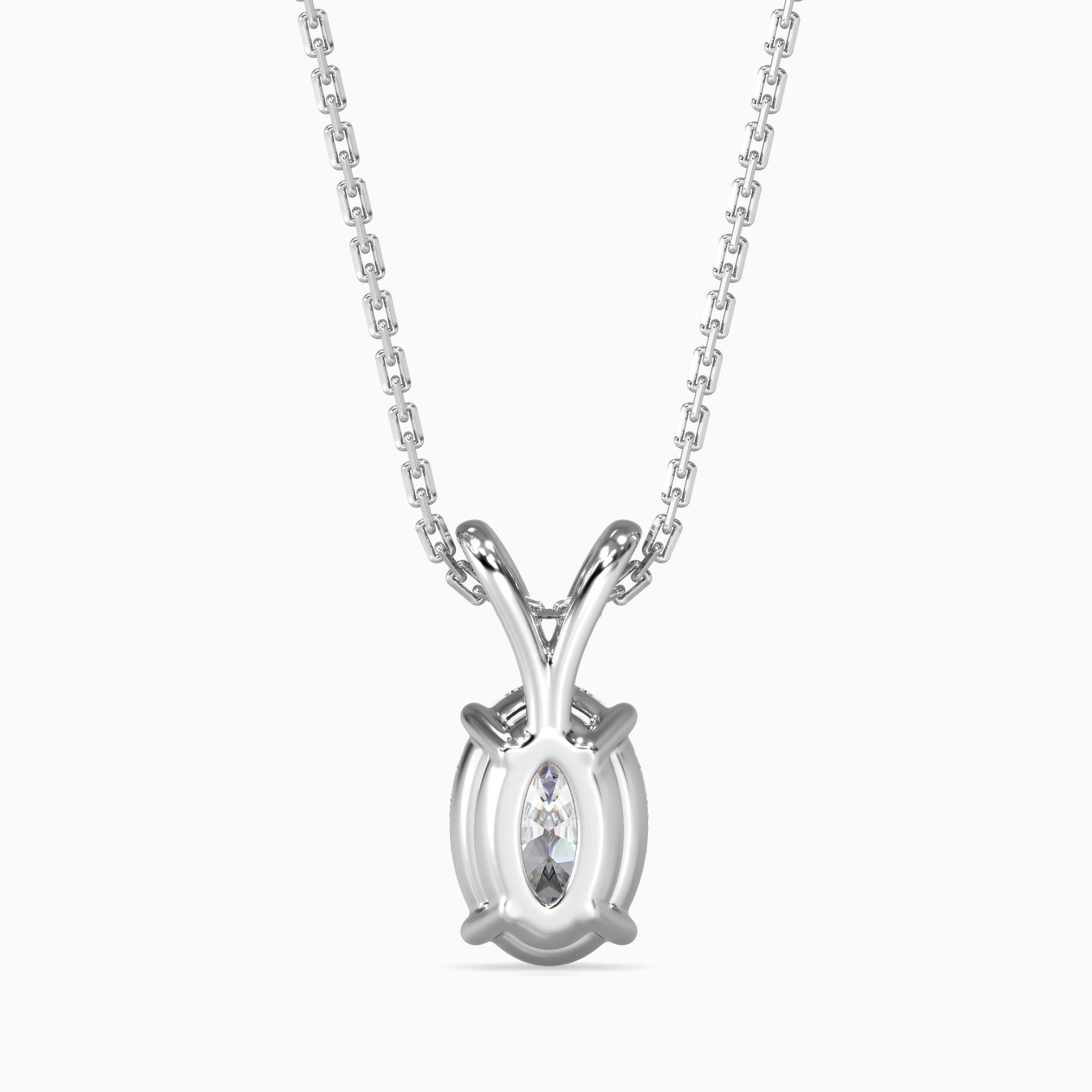 Tasa  Oval Solitaire Diamond Pendant - 15038