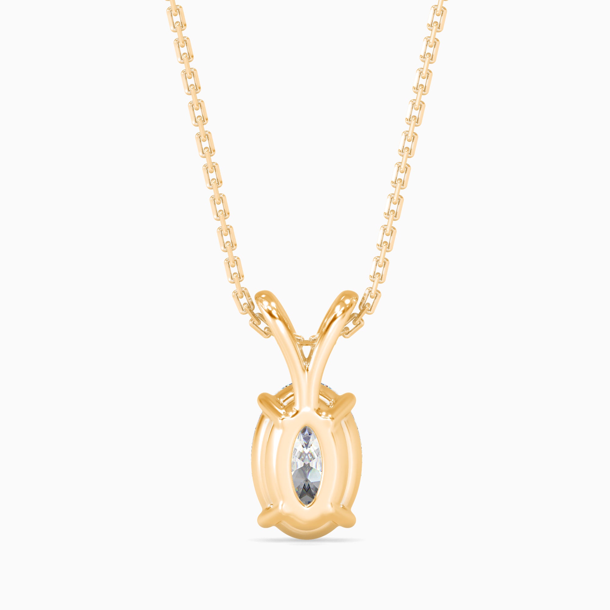 Tasa  Oval Solitaire Diamond Pendant - 15038
