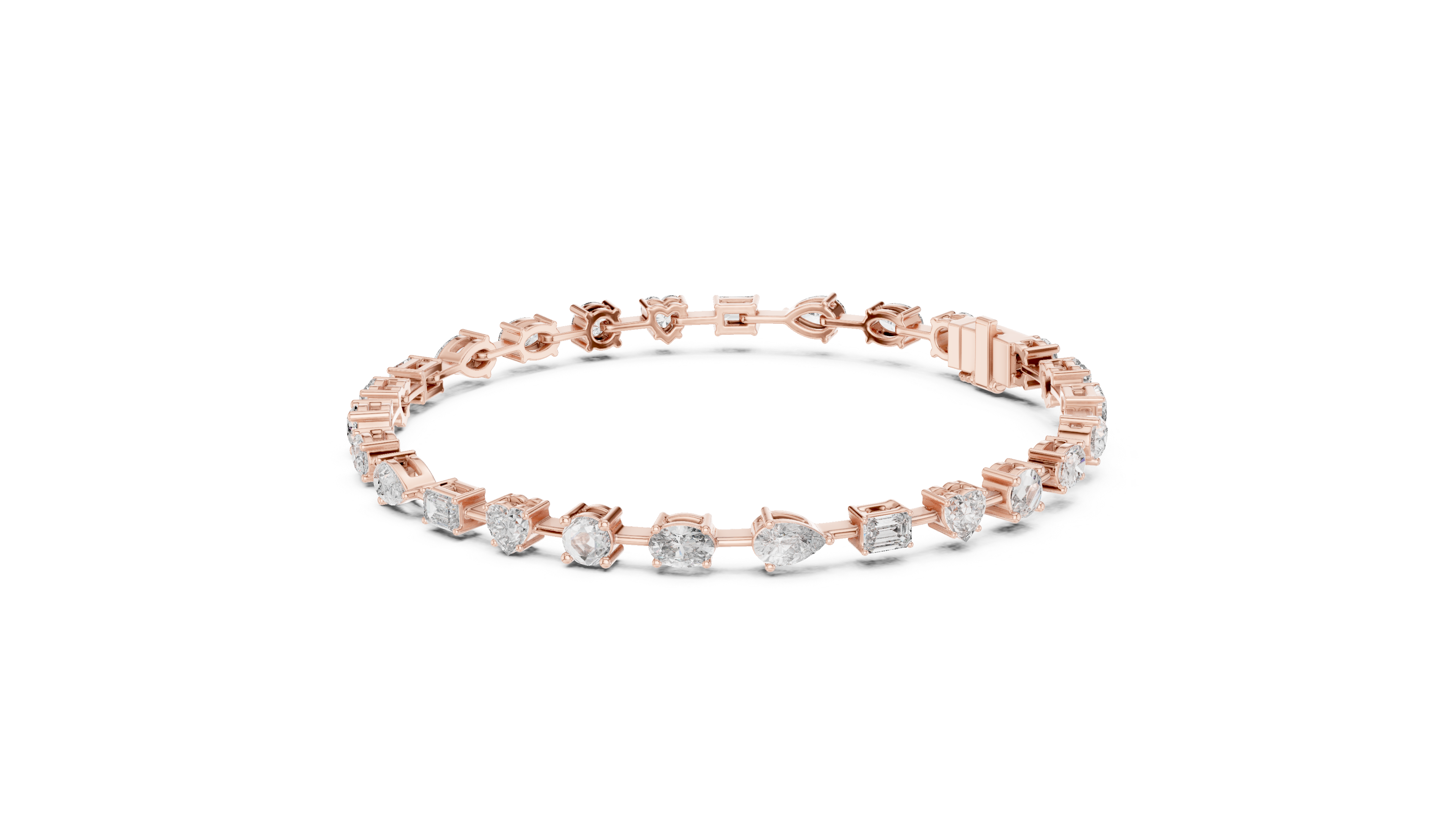 Tasa “Virelle Prisma” ShapeMix Diamond Line Bracelet - GLBR-0013