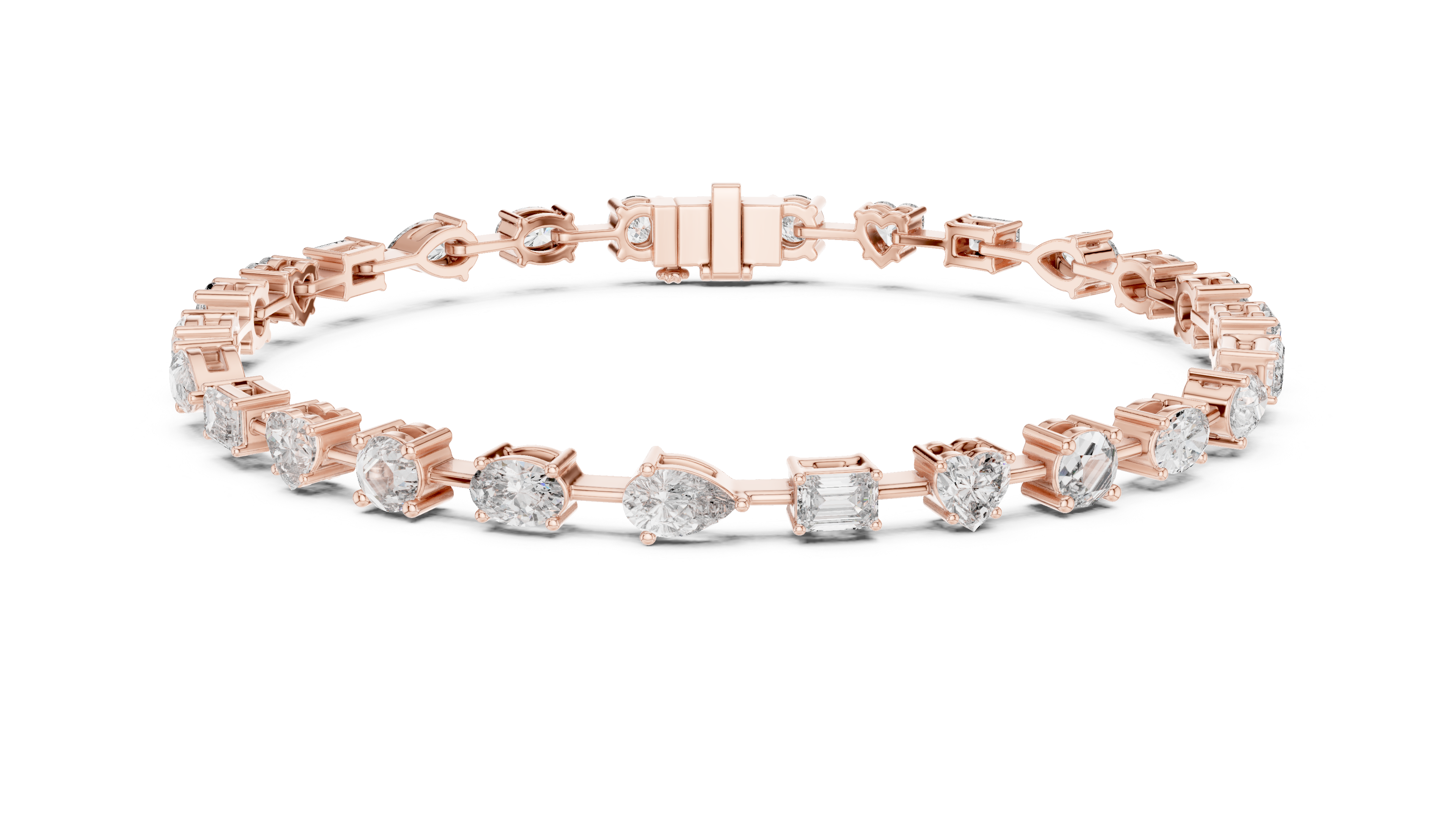 Tasa “Virelle Prisma” ShapeMix Diamond Line Bracelet - GLBR-0013