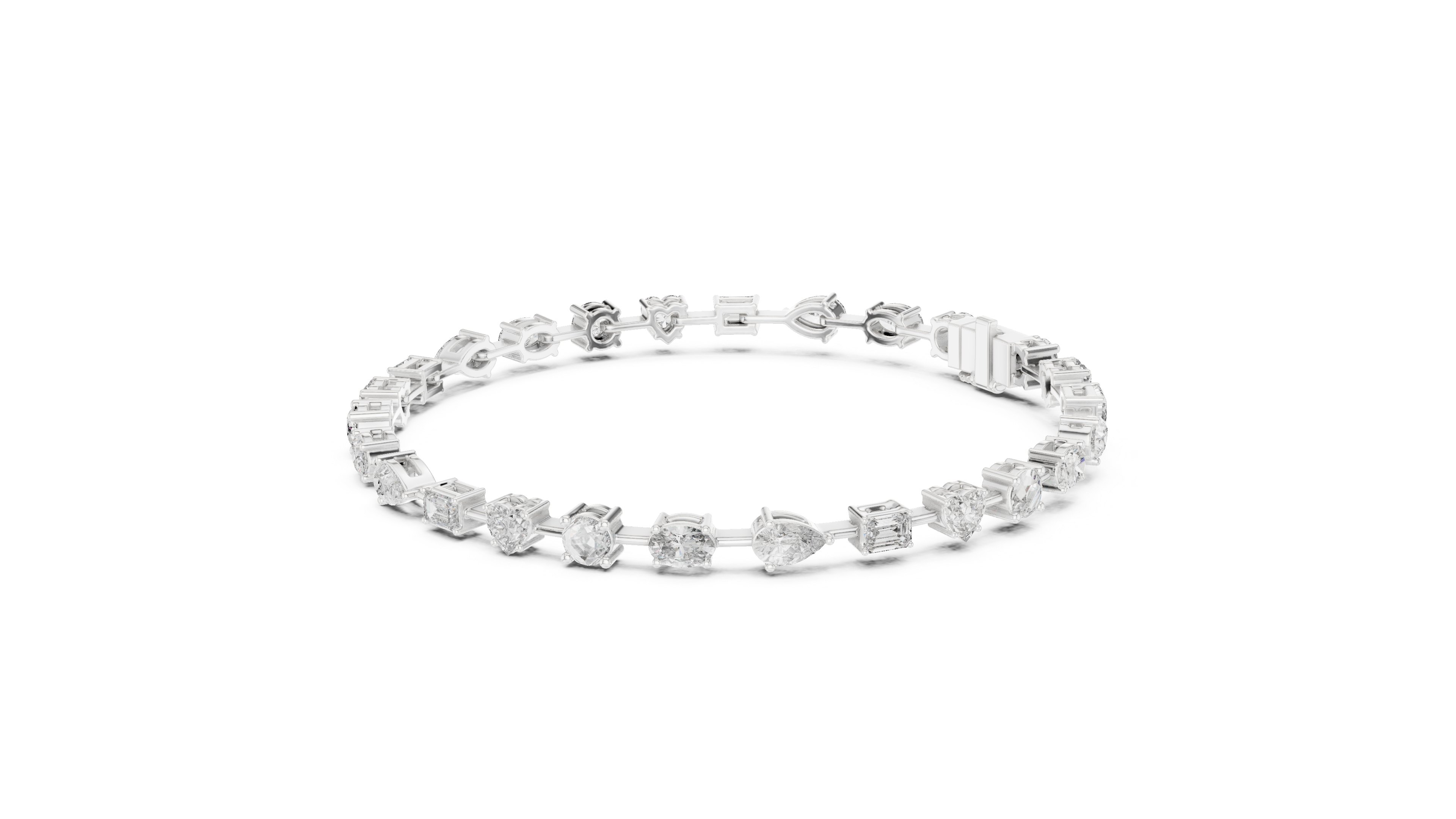 Tasa “Virelle Prisma” ShapeMix Diamond Line Bracelet - GLBR-0013