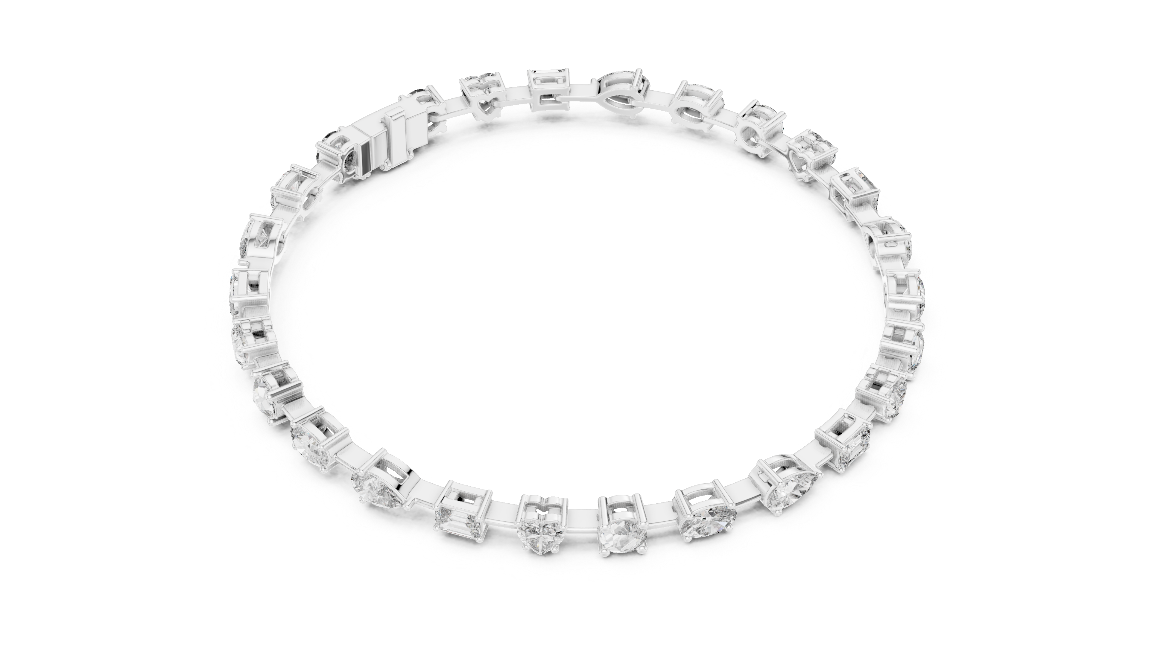 Tasa “Virelle Prisma” ShapeMix Diamond Line Bracelet - GLBR-0013