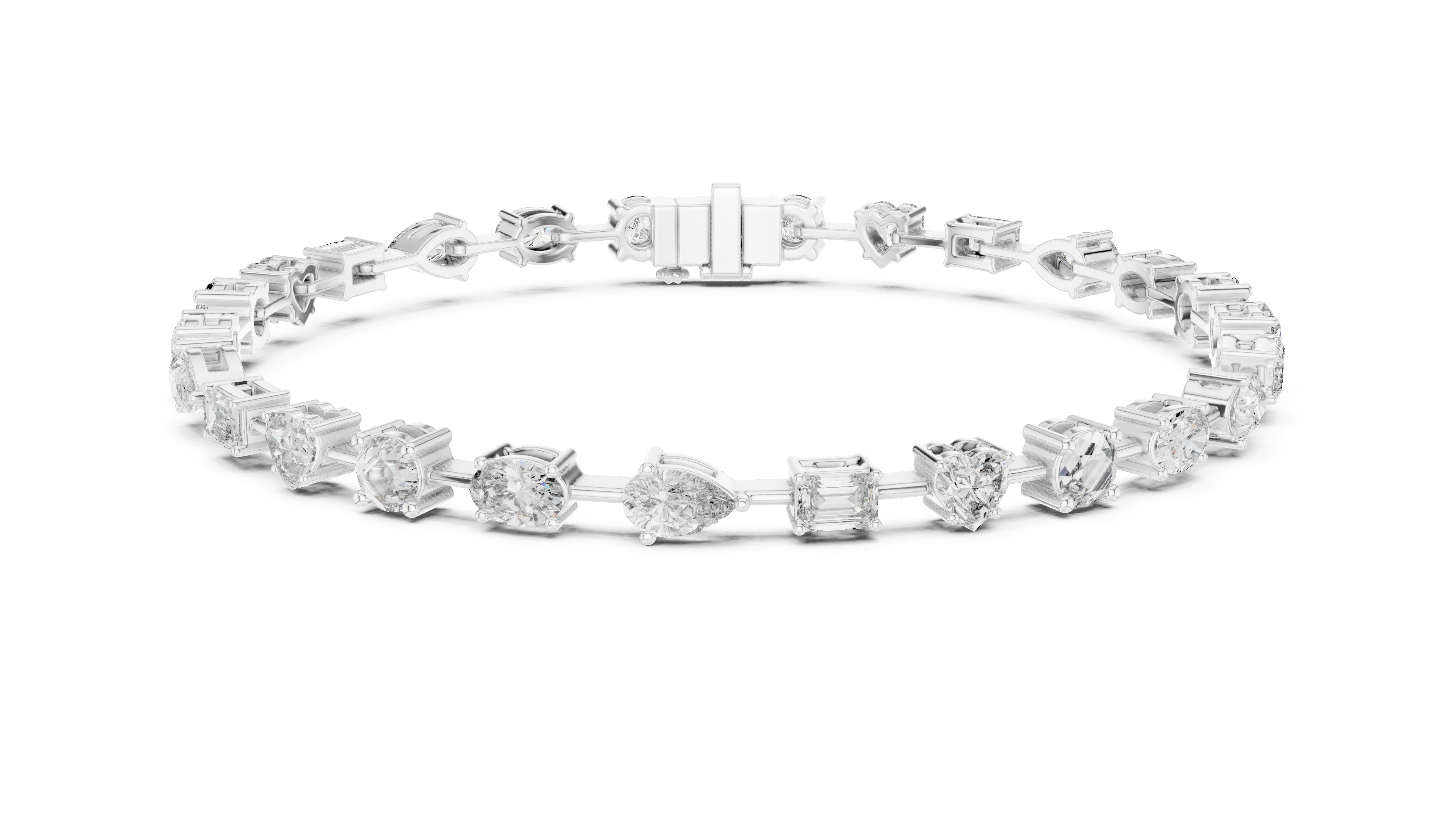 Tasa “Virelle Prisma” ShapeMix Diamond Line Bracelet - GLBR-0013