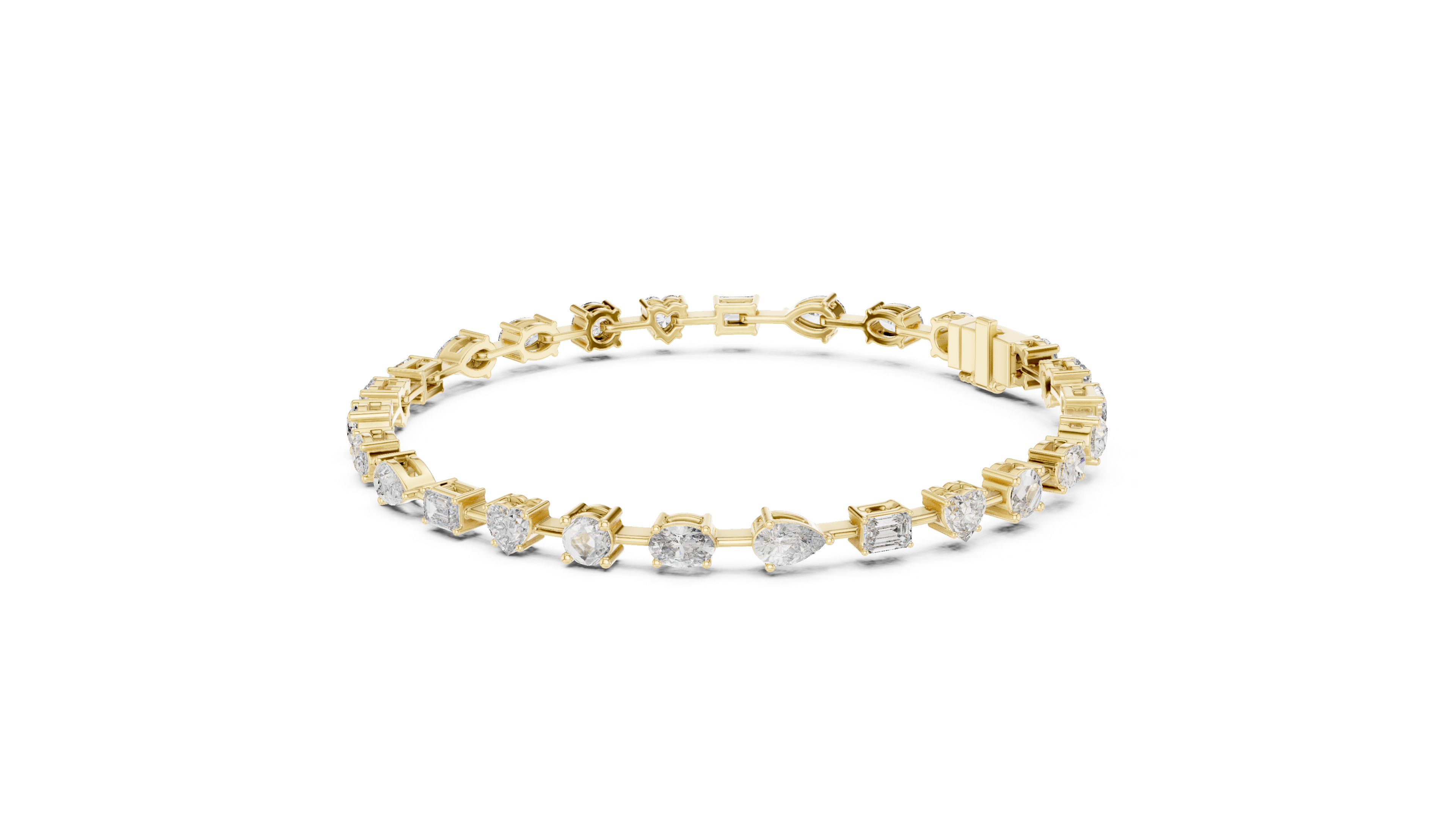 Tasa “Virelle Prisma” ShapeMix Diamond Line Bracelet - GLBR-0013