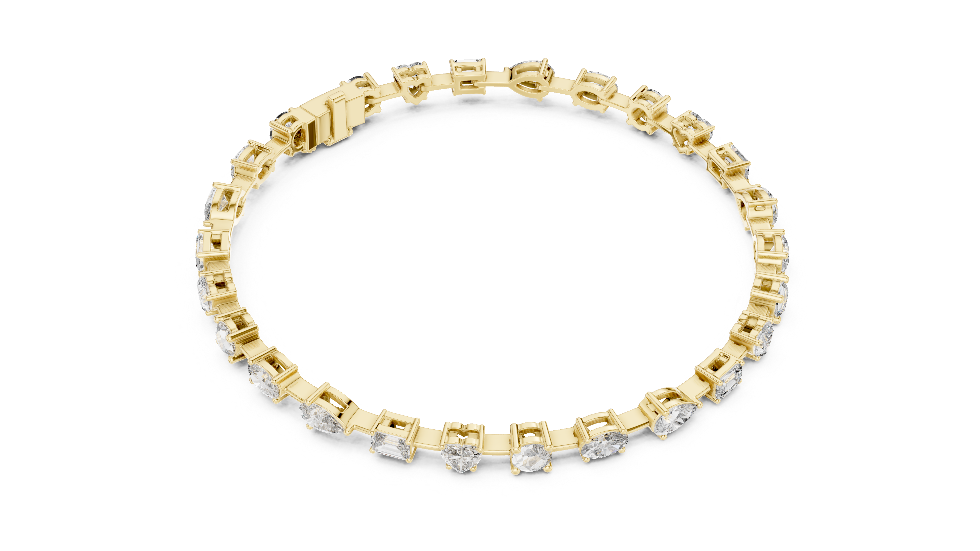 Tasa “Virelle Prisma” ShapeMix Diamond Line Bracelet - GLBR-0013