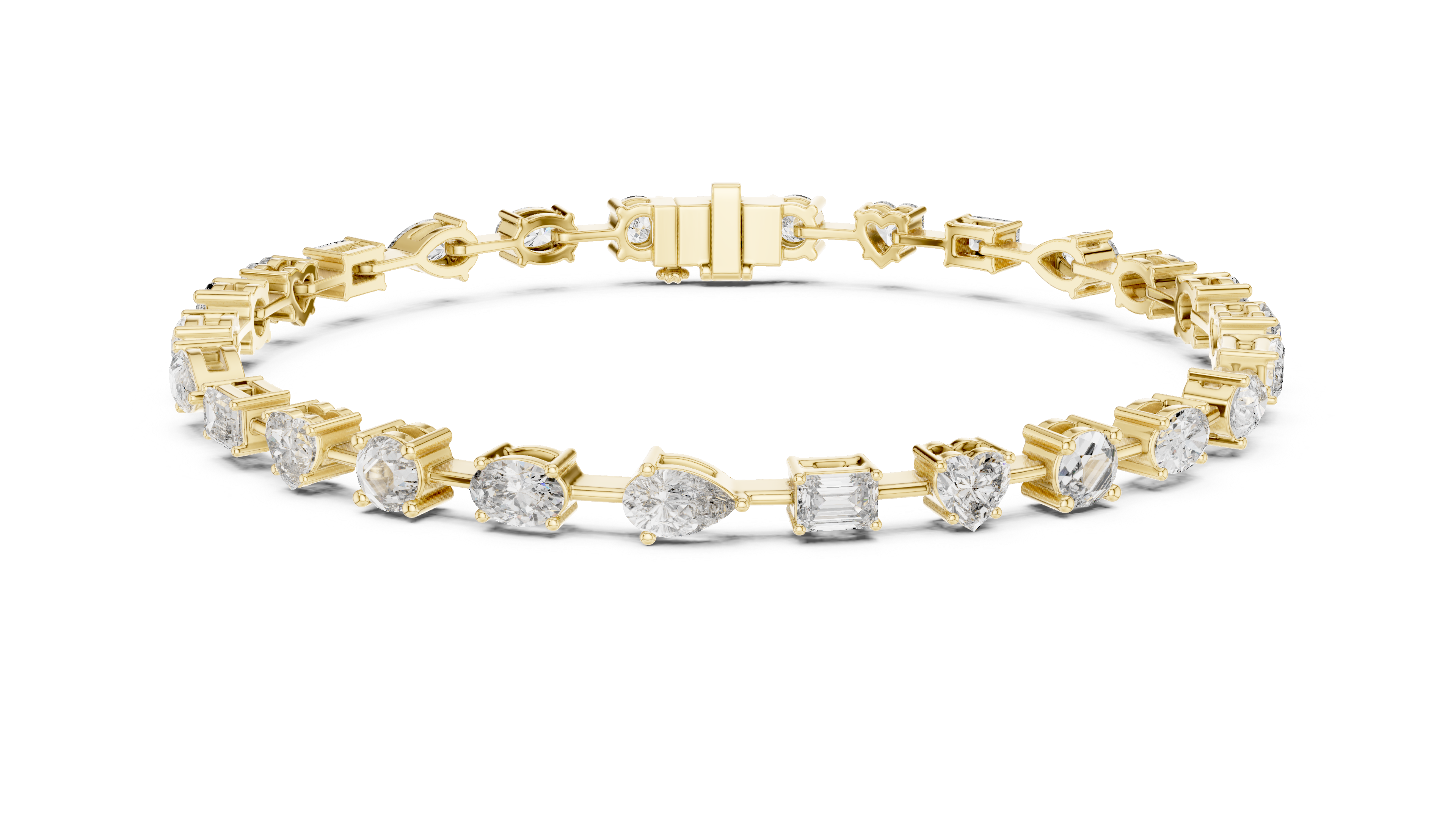 Tasa “Virelle Prisma” ShapeMix Diamond Line Bracelet - GLBR-0013
