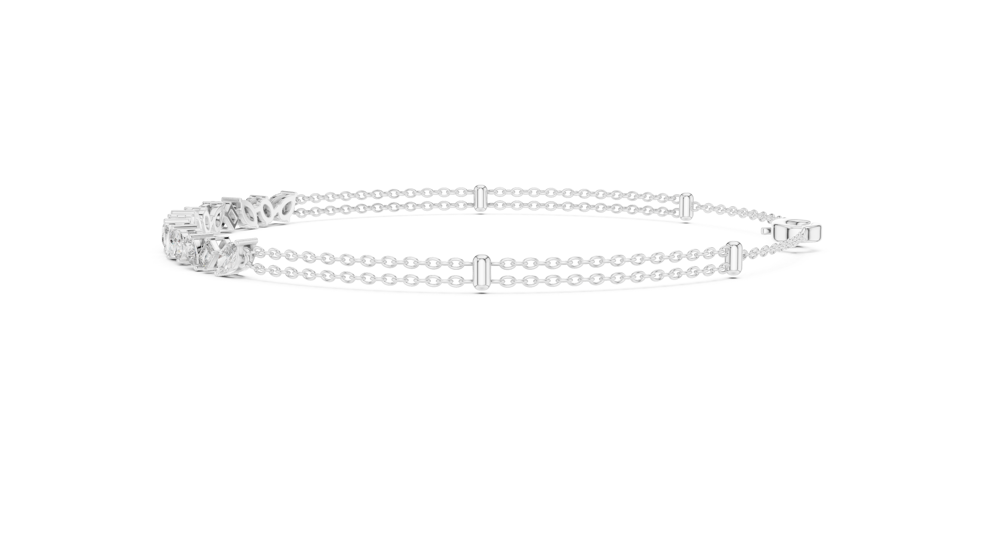 Tasa Elowen Cascade Diamond Line Bracelet - GLBR-0020