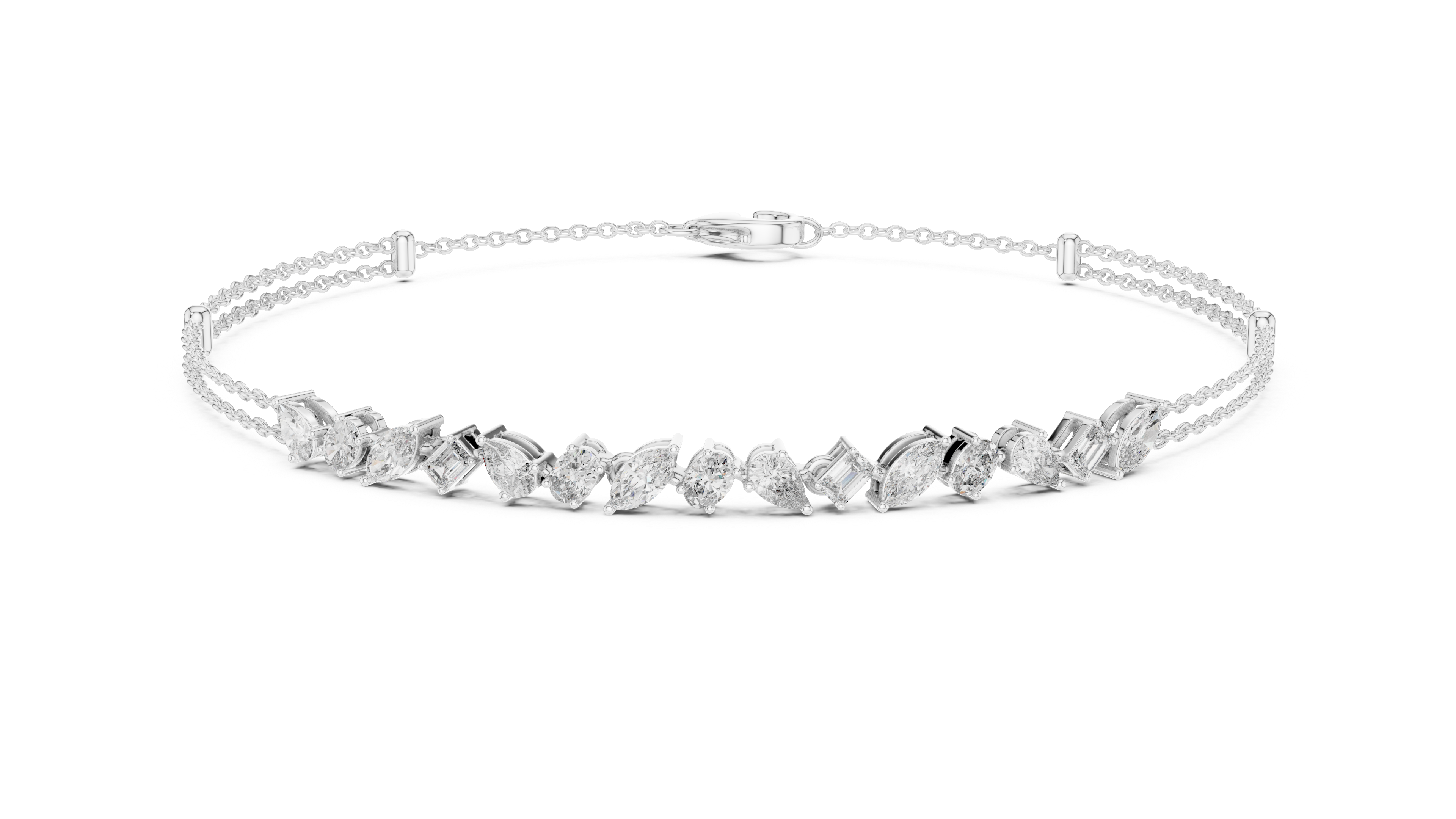 Tasa Elowen Cascade Diamond Line Bracelet - GLBR-0020