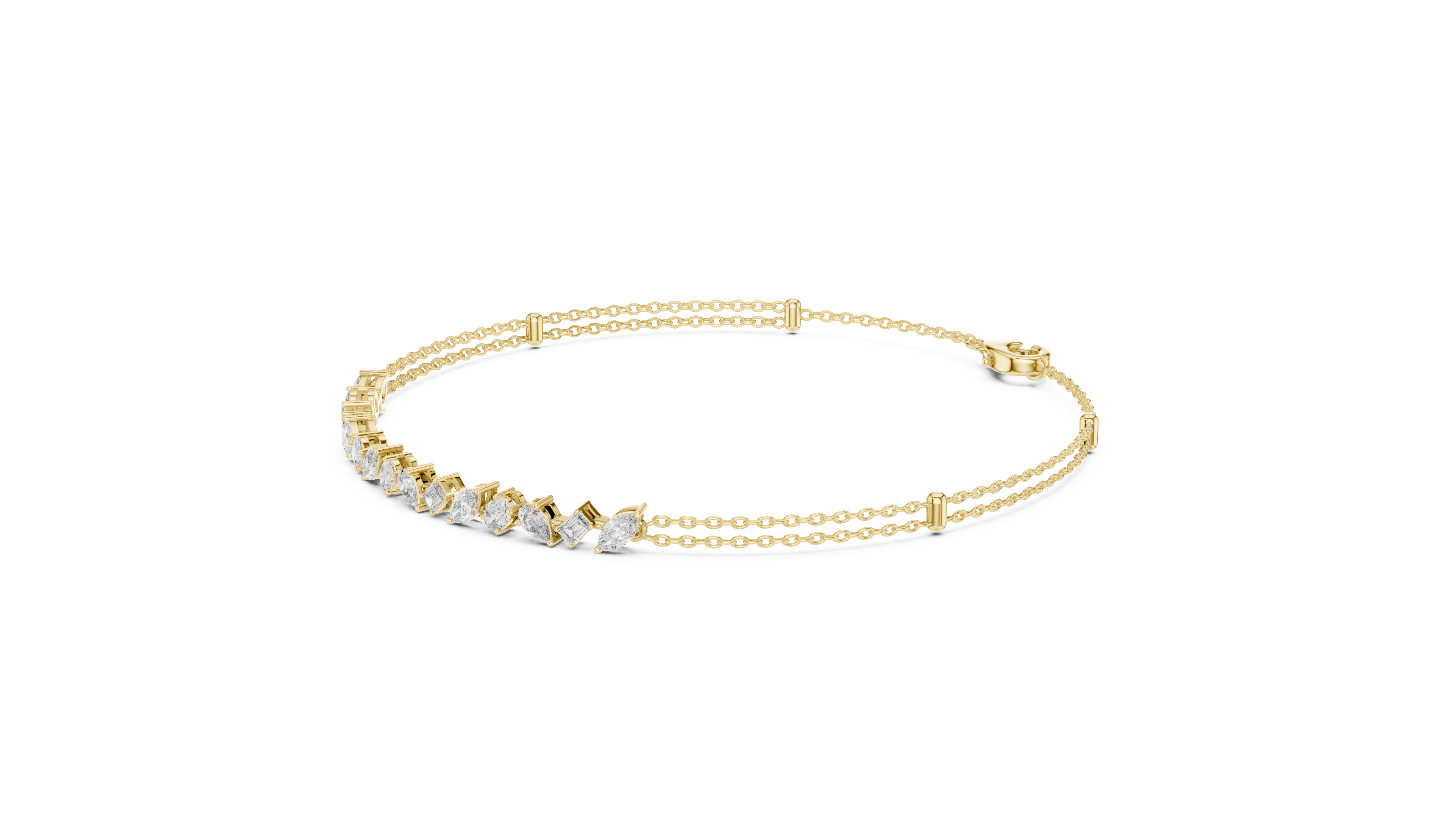 Tasa Elowen Cascade Diamond Line Bracelet - GLBR-0020
