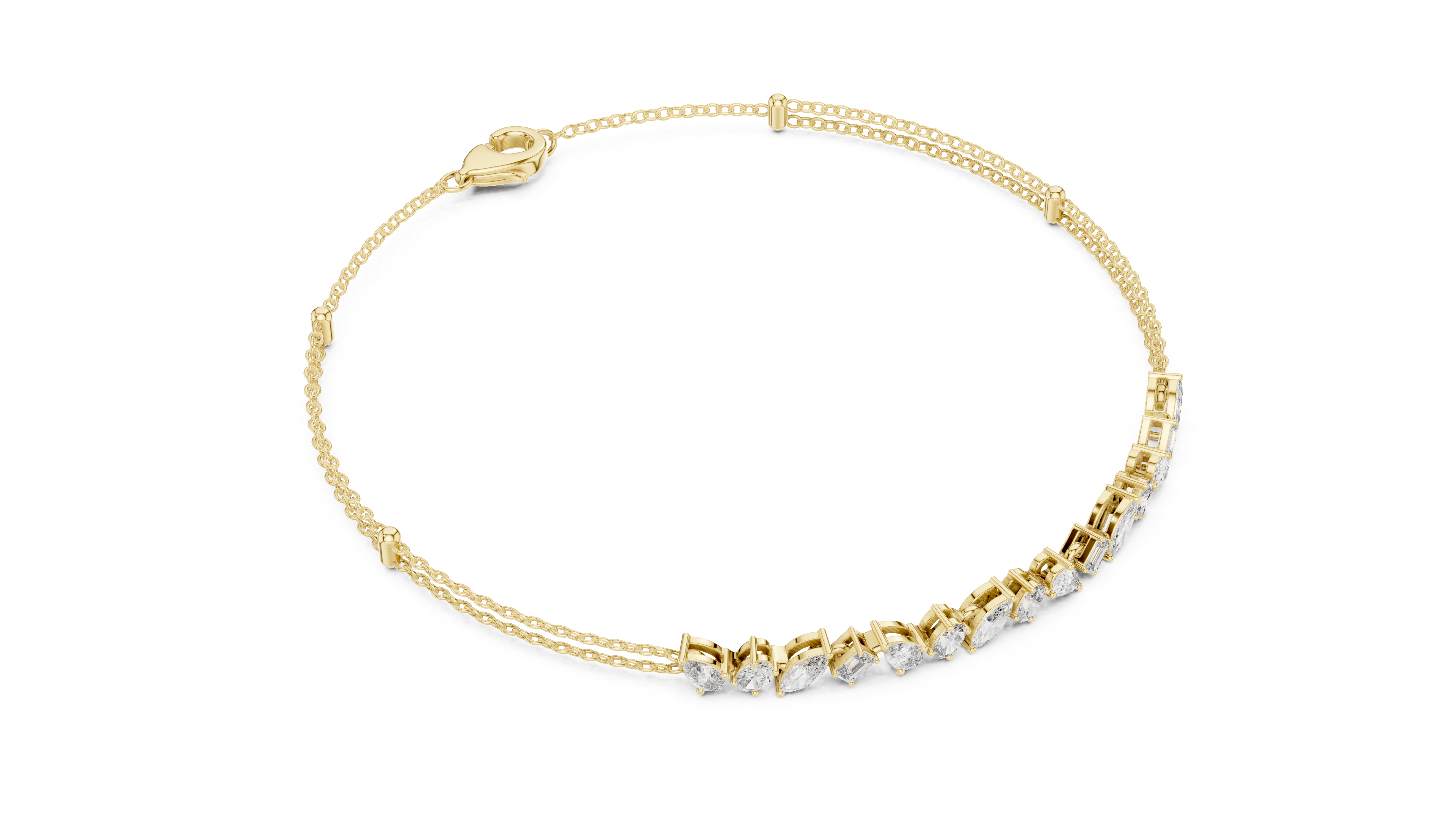 Tasa Elowen Cascade Diamond Line Bracelet - GLBR-0020