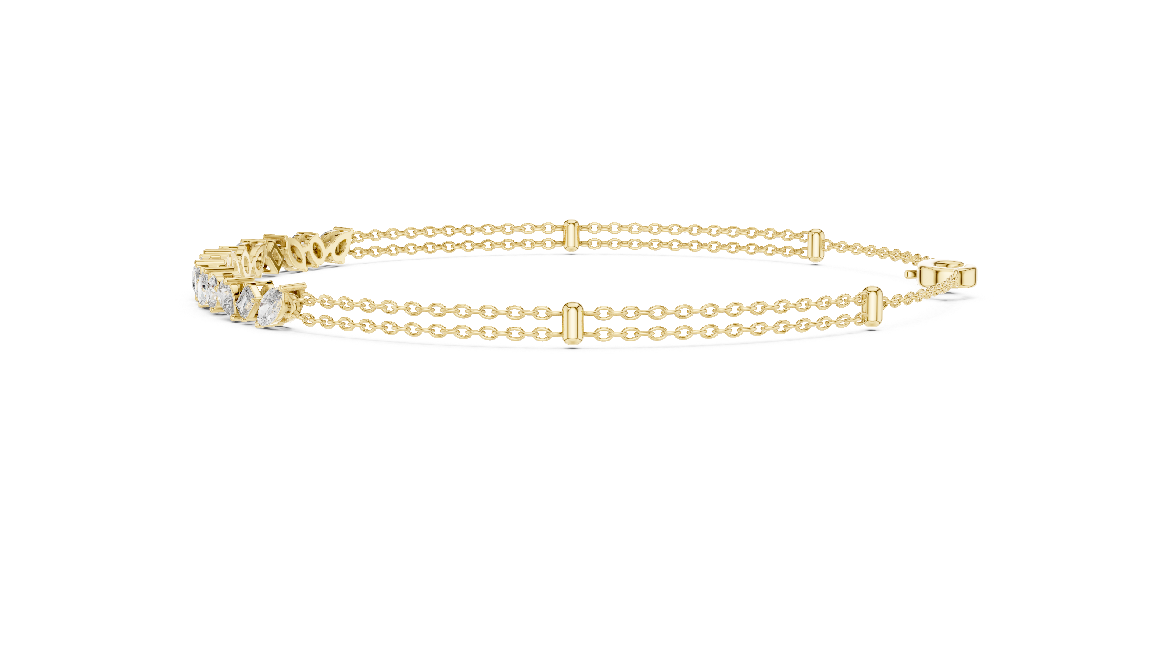 Tasa Elowen Cascade Diamond Line Bracelet - GLBR-0020