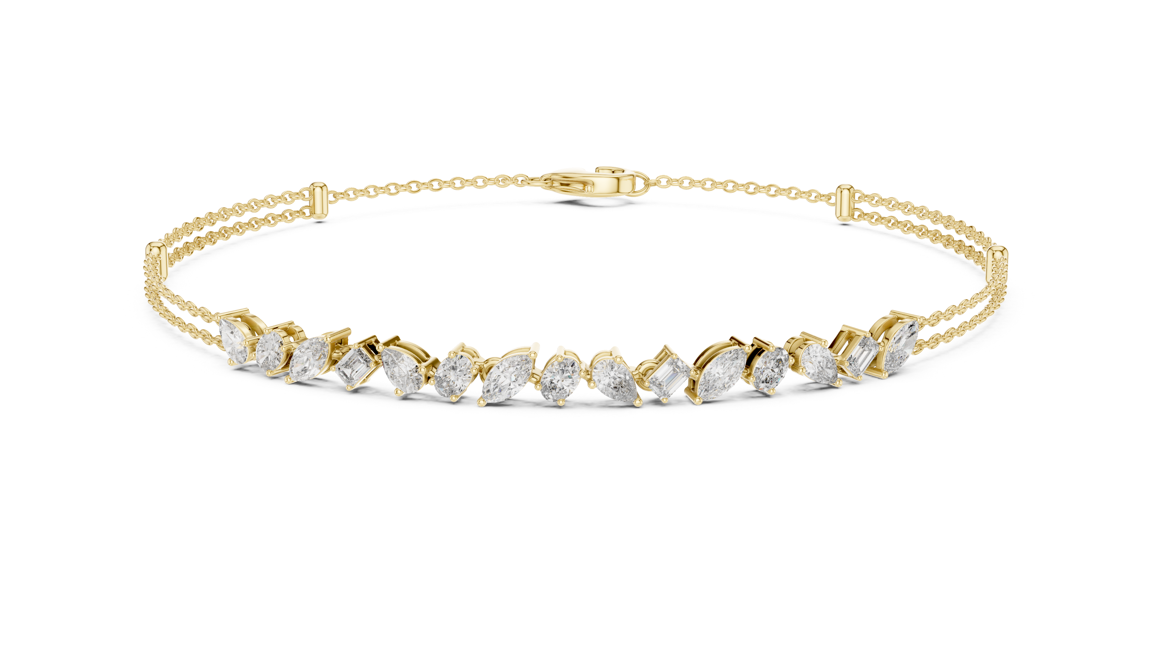 Tasa Elowen Cascade Diamond Line Bracelet - GLBR-0020
