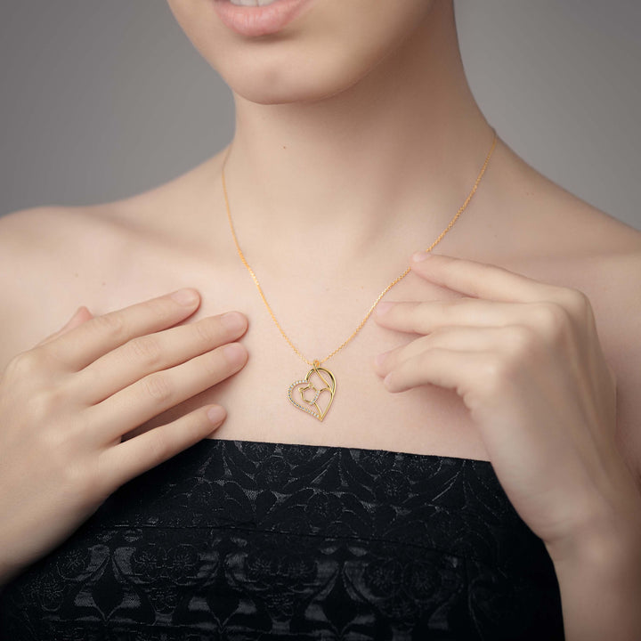 Pawfect Love Cat Diamond Pendant - 1275