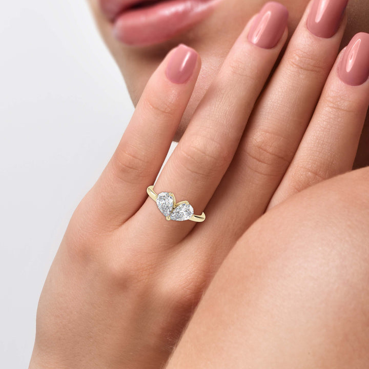 Tasa “Toi et Moi” Pear-Shaped Lab Diamond Ring - 2206