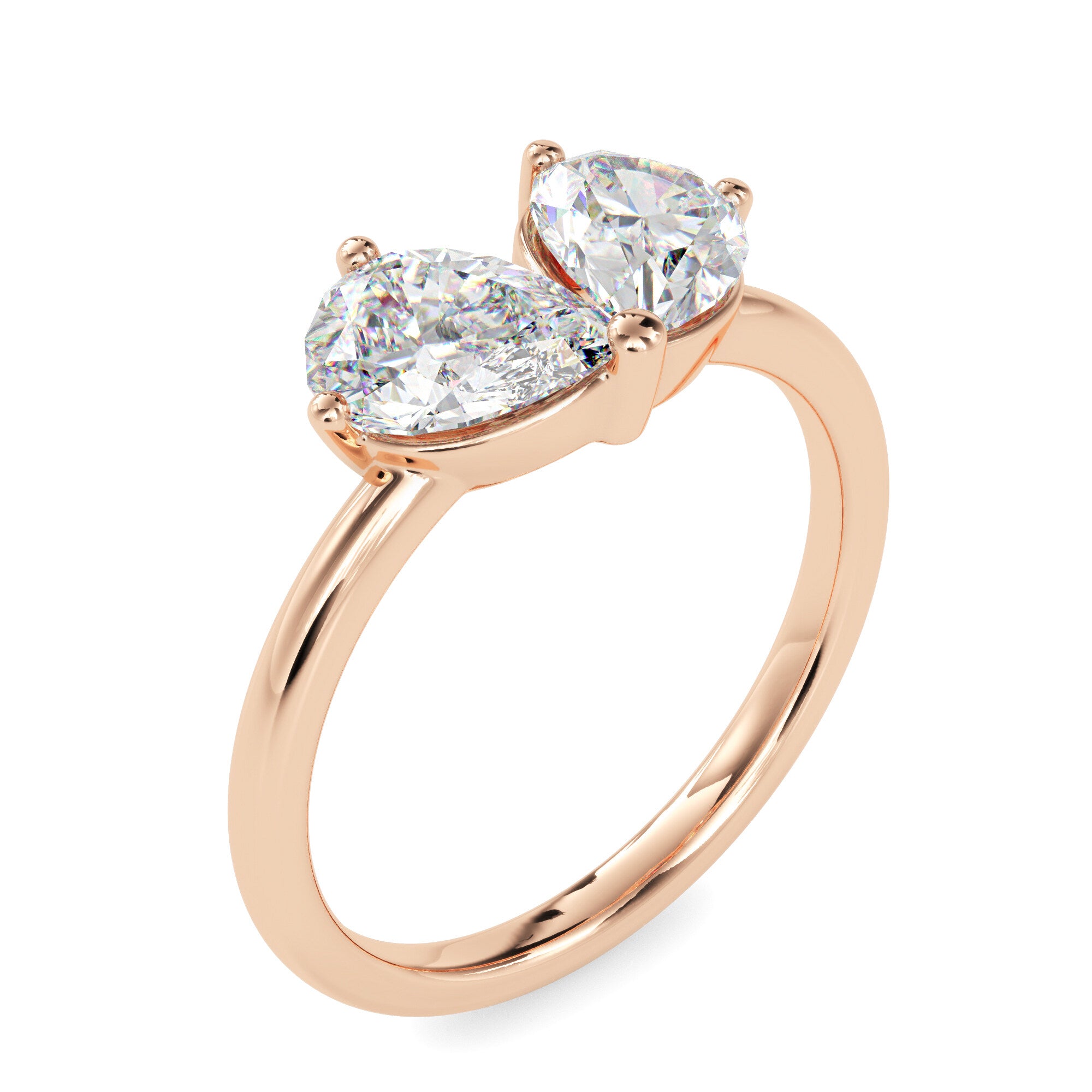 Tasa “Toi et Moi” Pear-Shaped Lab Diamond Ring - 2206